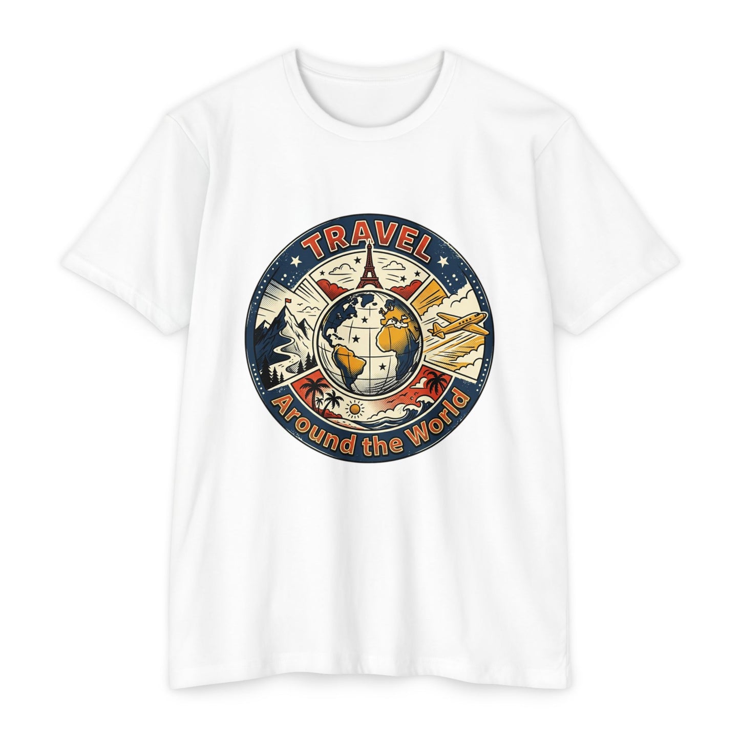 Vintage Globe Adventure T-Shirt — Travel Around the World Tee