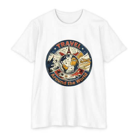 Vintage Globe Adventure T-Shirt — Travel Around the World Tee