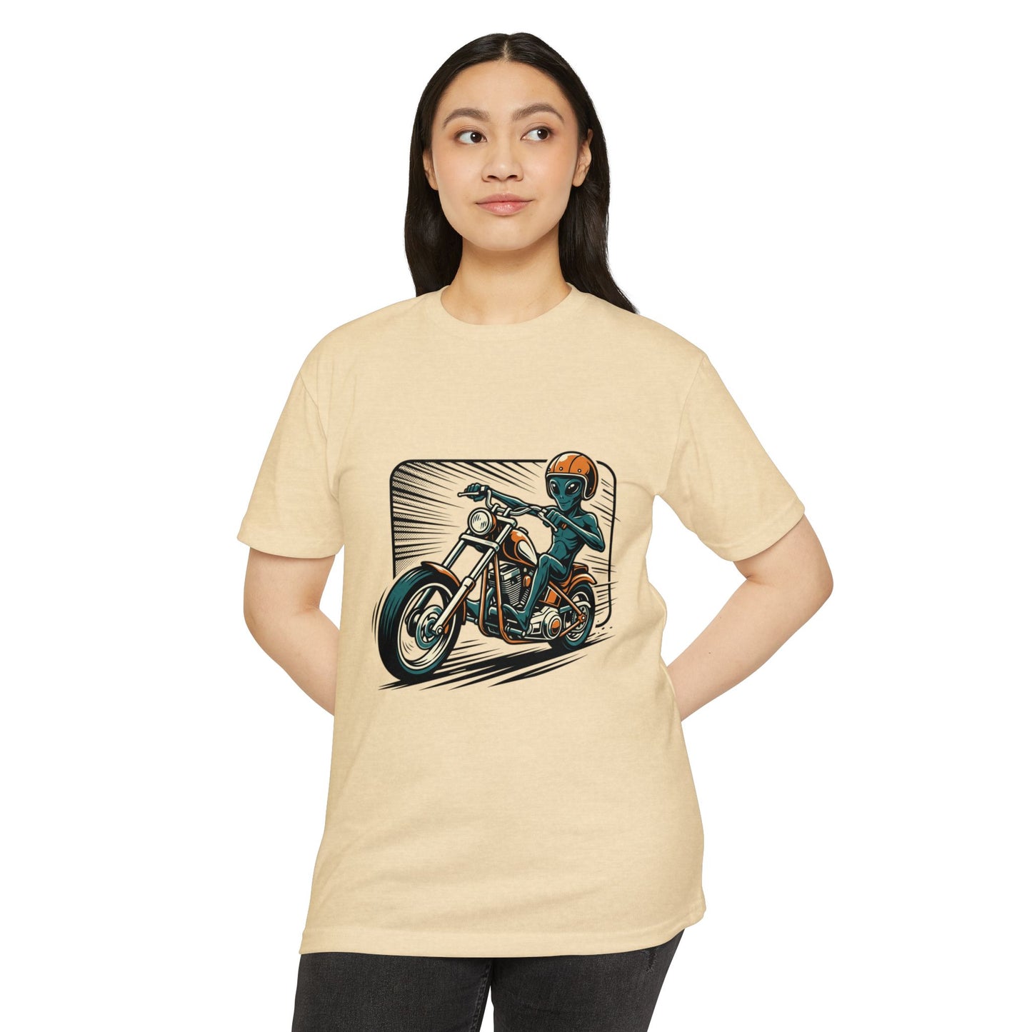 Motorcycle Rider Graphic T-Shirt — Retro Biker Design