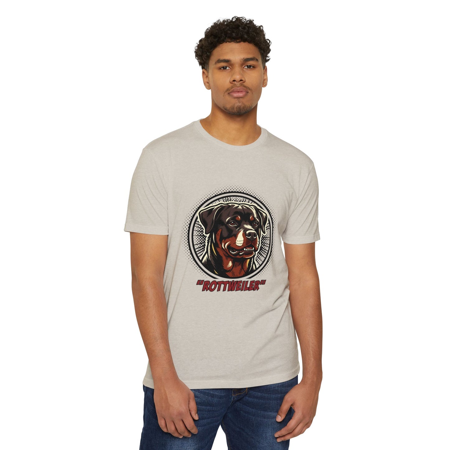 Rottweiler Vintage Portrait T-Shirt — Retro Dog Graphic Tee
