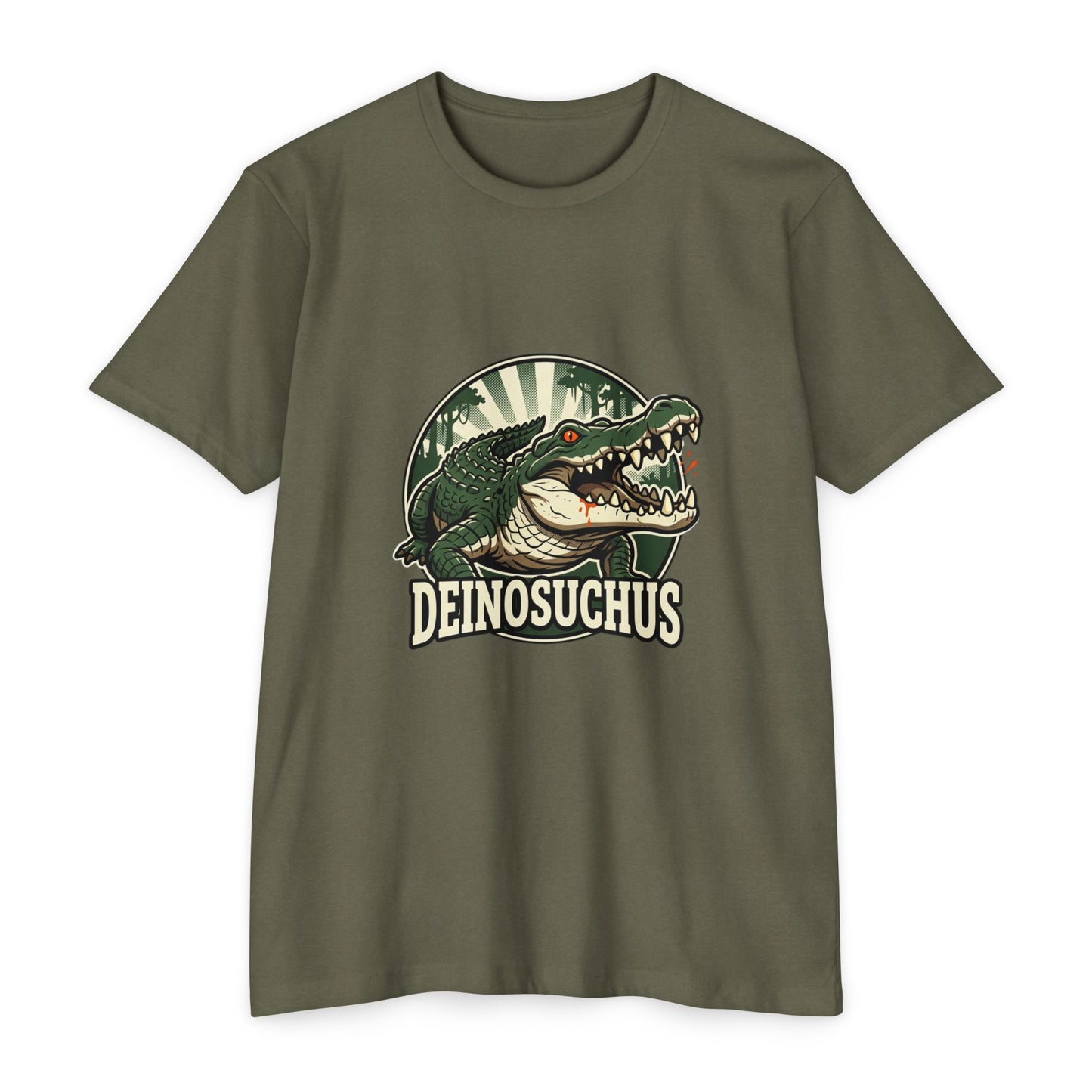 Deinosuchus Alligator Retro Fossil Graphic T-Shirt