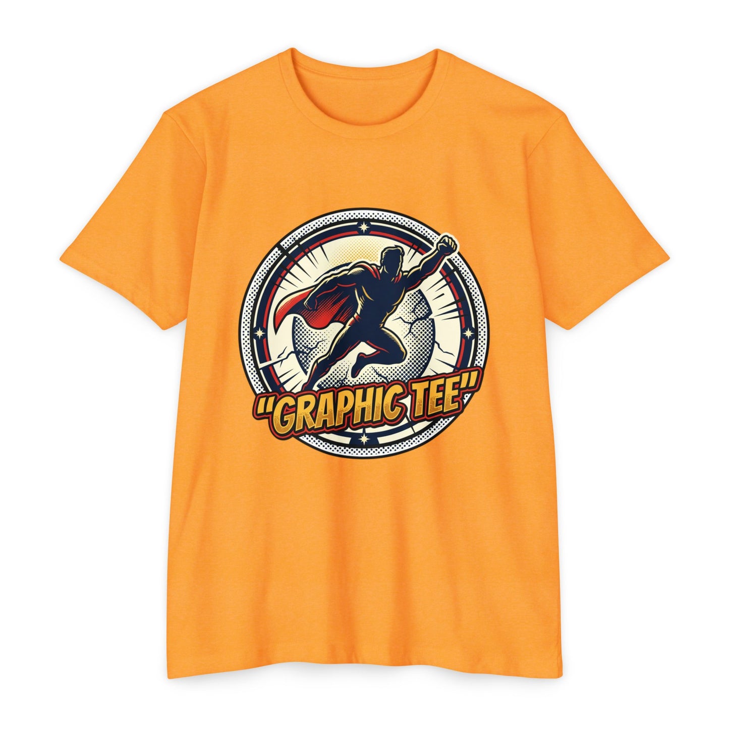 Retro Comic Superhero Cape Graphic Tee