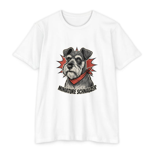 Miniature Schnauzer Portrait Retro Bandana T-Shirt