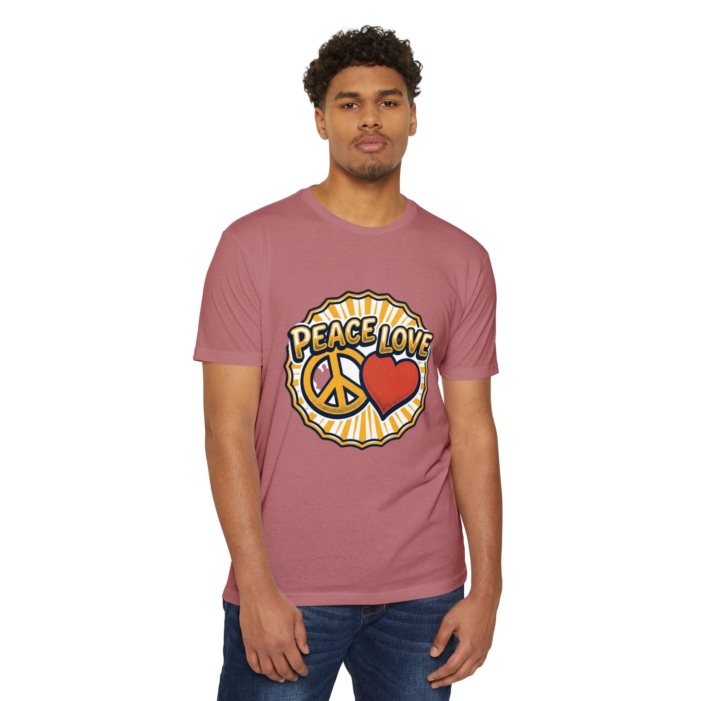 Peace Love Heart T-Shirt – Retro 70s Peace Sign Tee