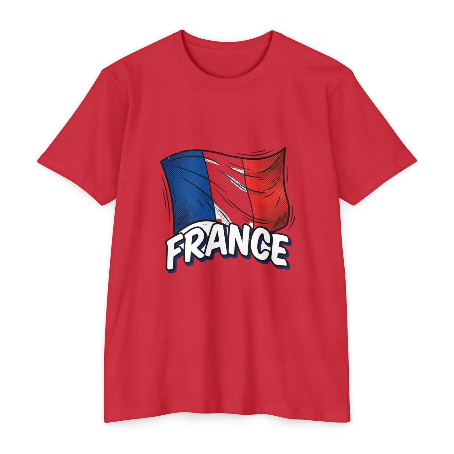 France Flag Retro Waving Tricolor T-Shirt
