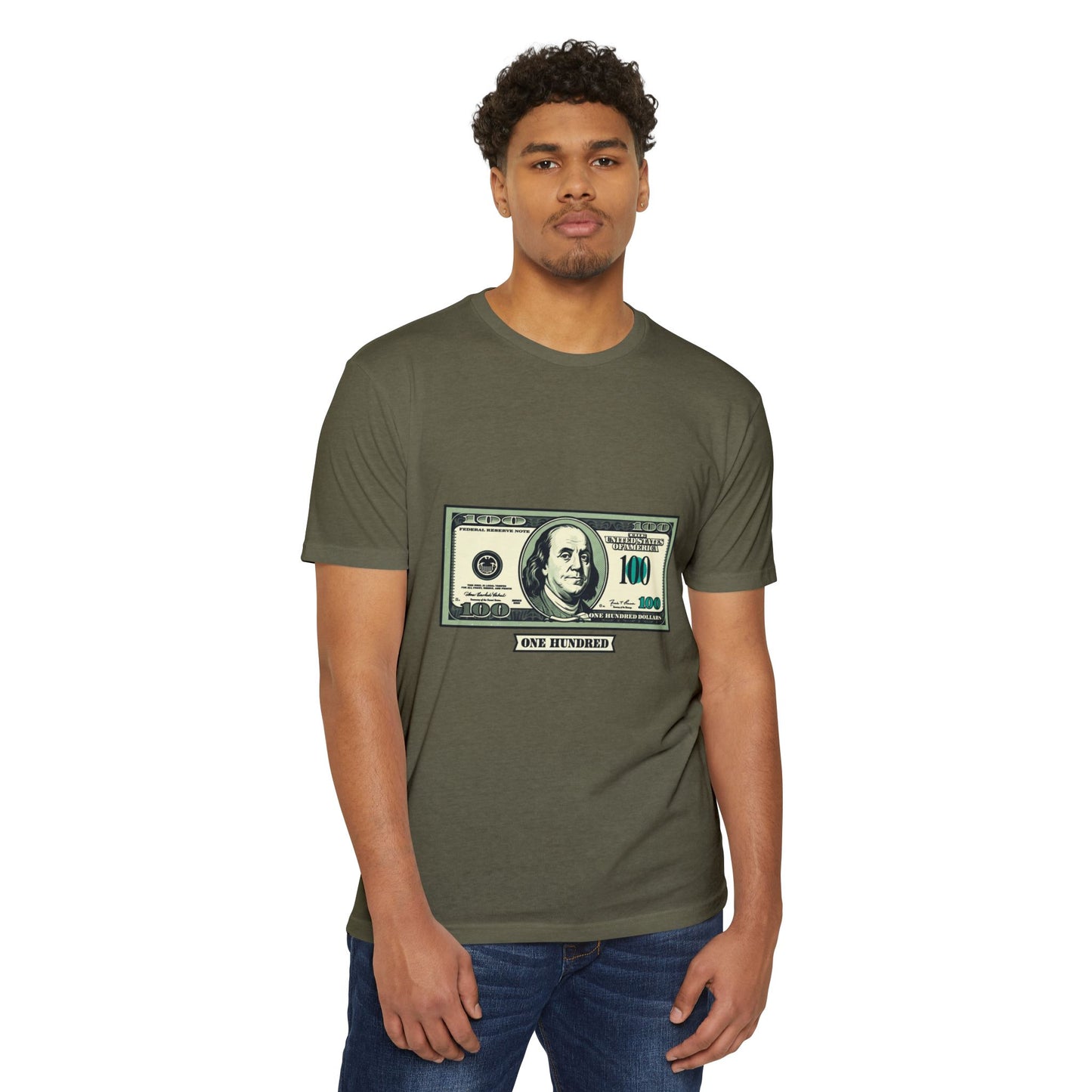 100 Dollar Bill Graphic T-Shirt — Money Print Tee