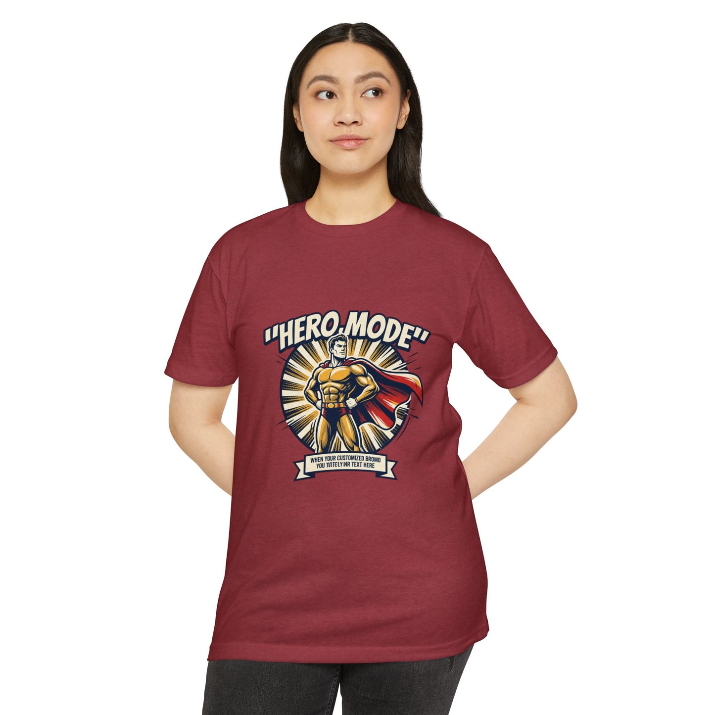 Hero Mode T-Shirt – Superhero Graphic Tee with "Hero Mode" Slogan
