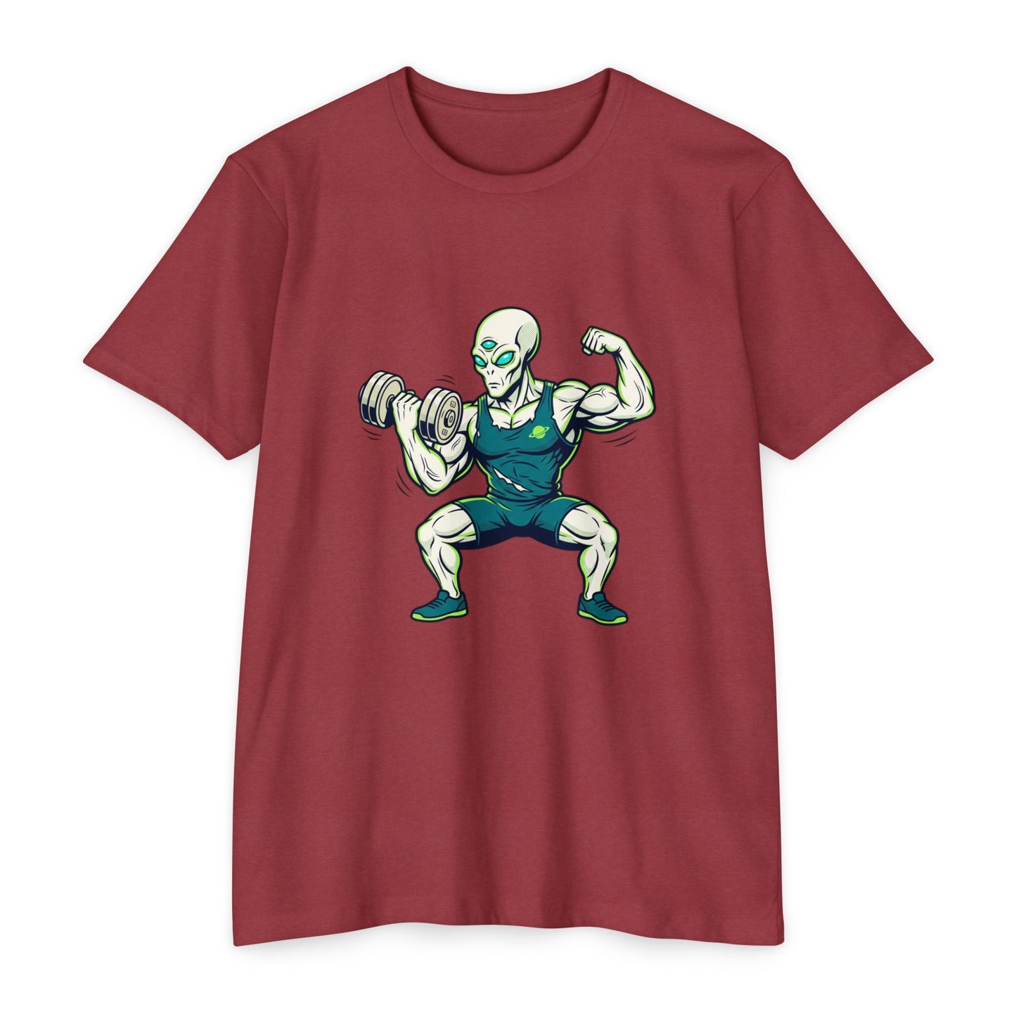 Alien Weightlifter Gym T-Shirt — Fitness Workout Tee