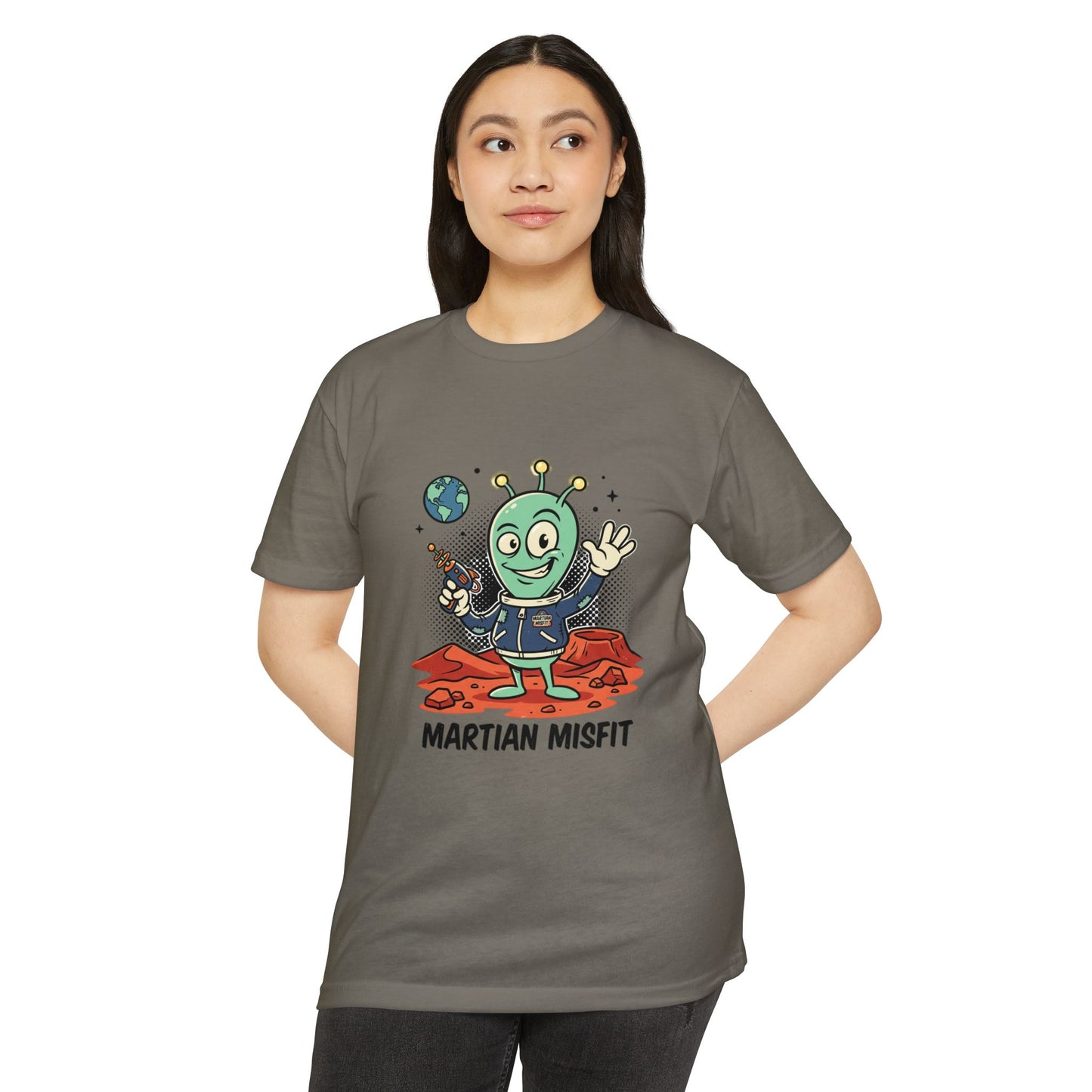 Martian Misfit Retro Alien T-Shirt — Cute Space Graphic Tee