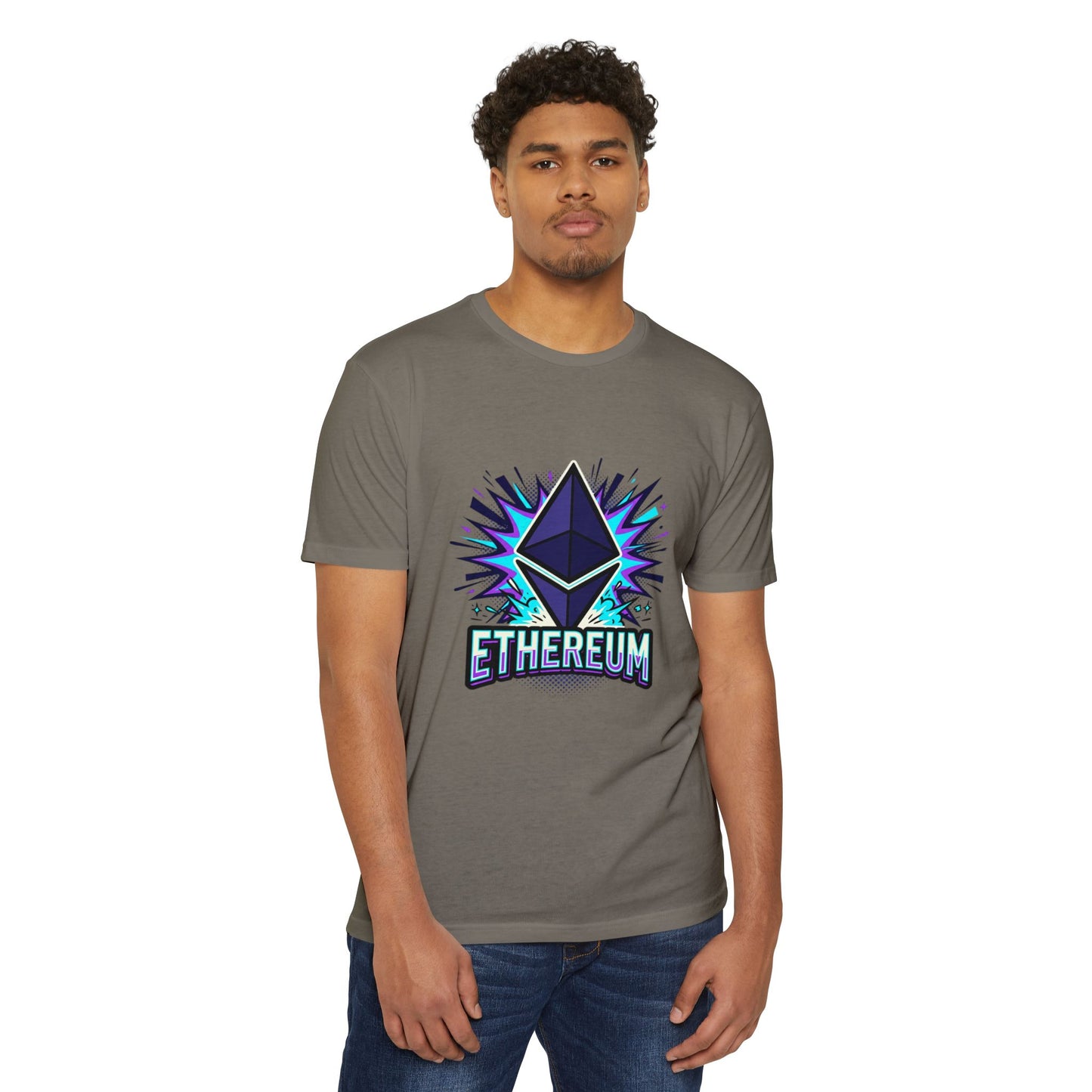 Ethereum Crypto Logo T-Shirt — Retro Neon Blockchain Tee