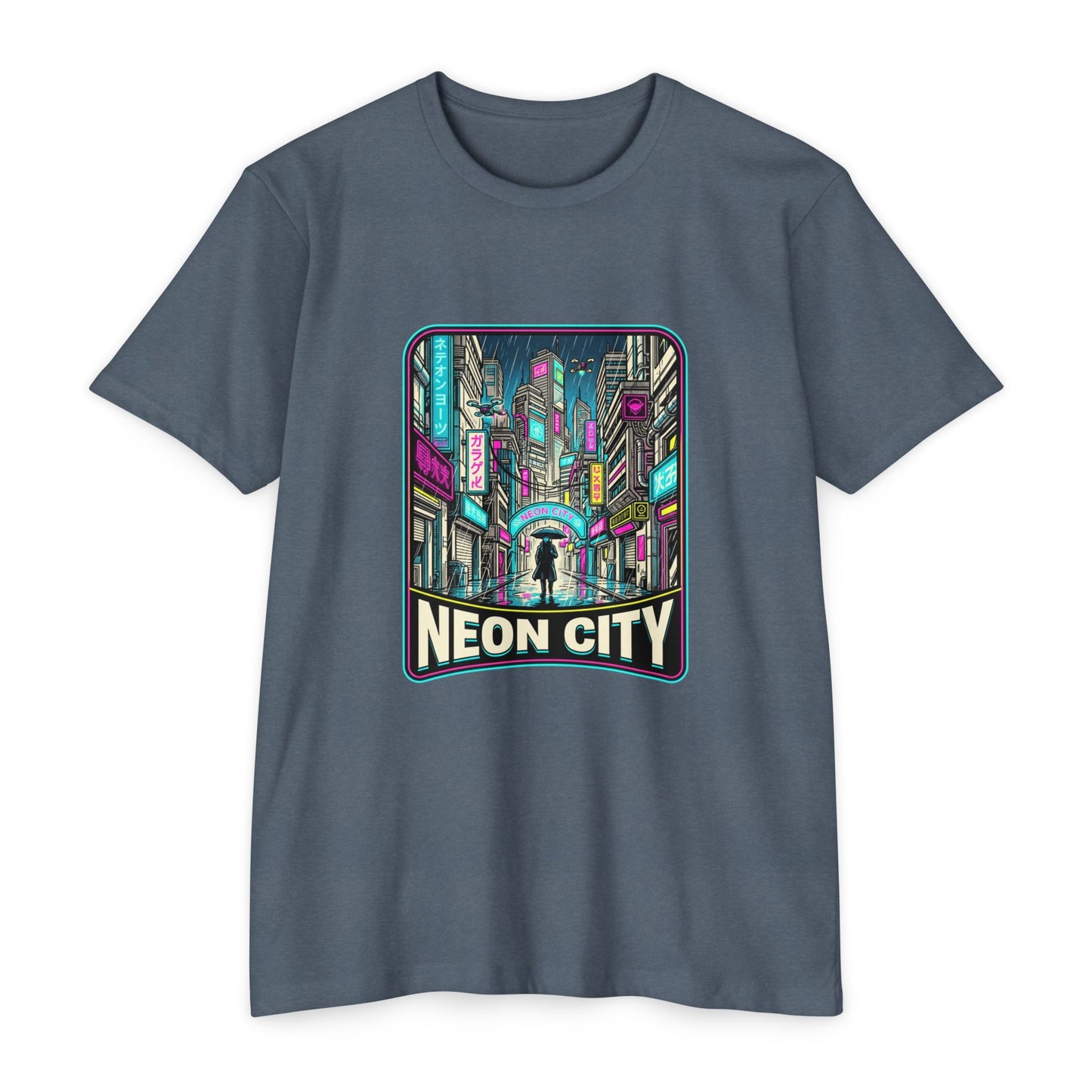 Neon City Retro Cyberpunk T-Shirt — Retro Cyberpunk Streetwear Tee