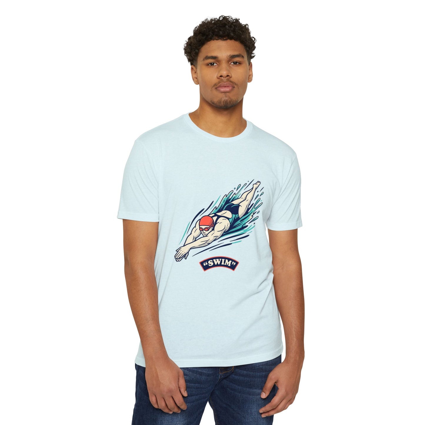 Swimmer Dive T-Shirt — "Swim" Graphic Athletic Tee