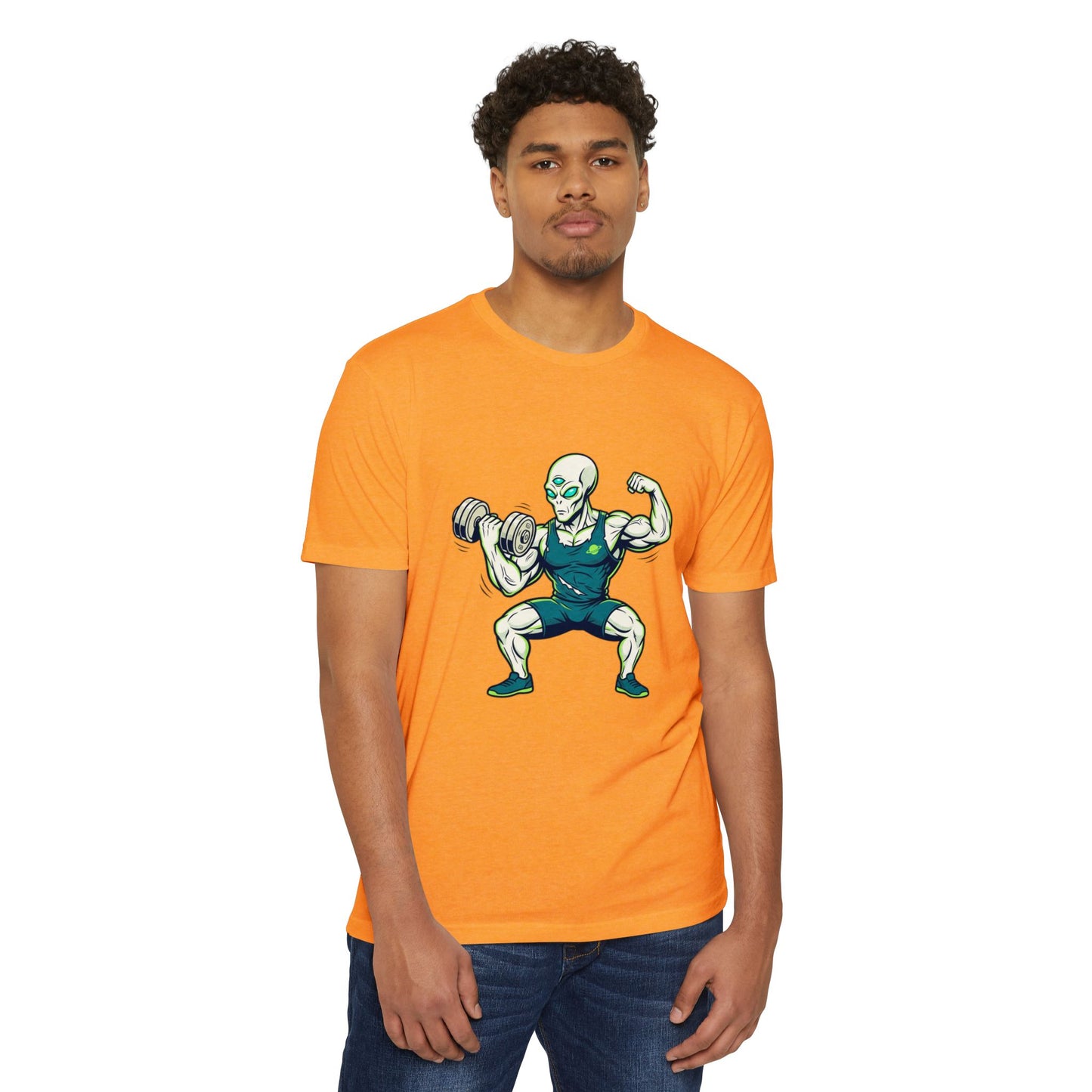 Alien Weightlifter Gym T-Shirt — Fitness Workout Tee