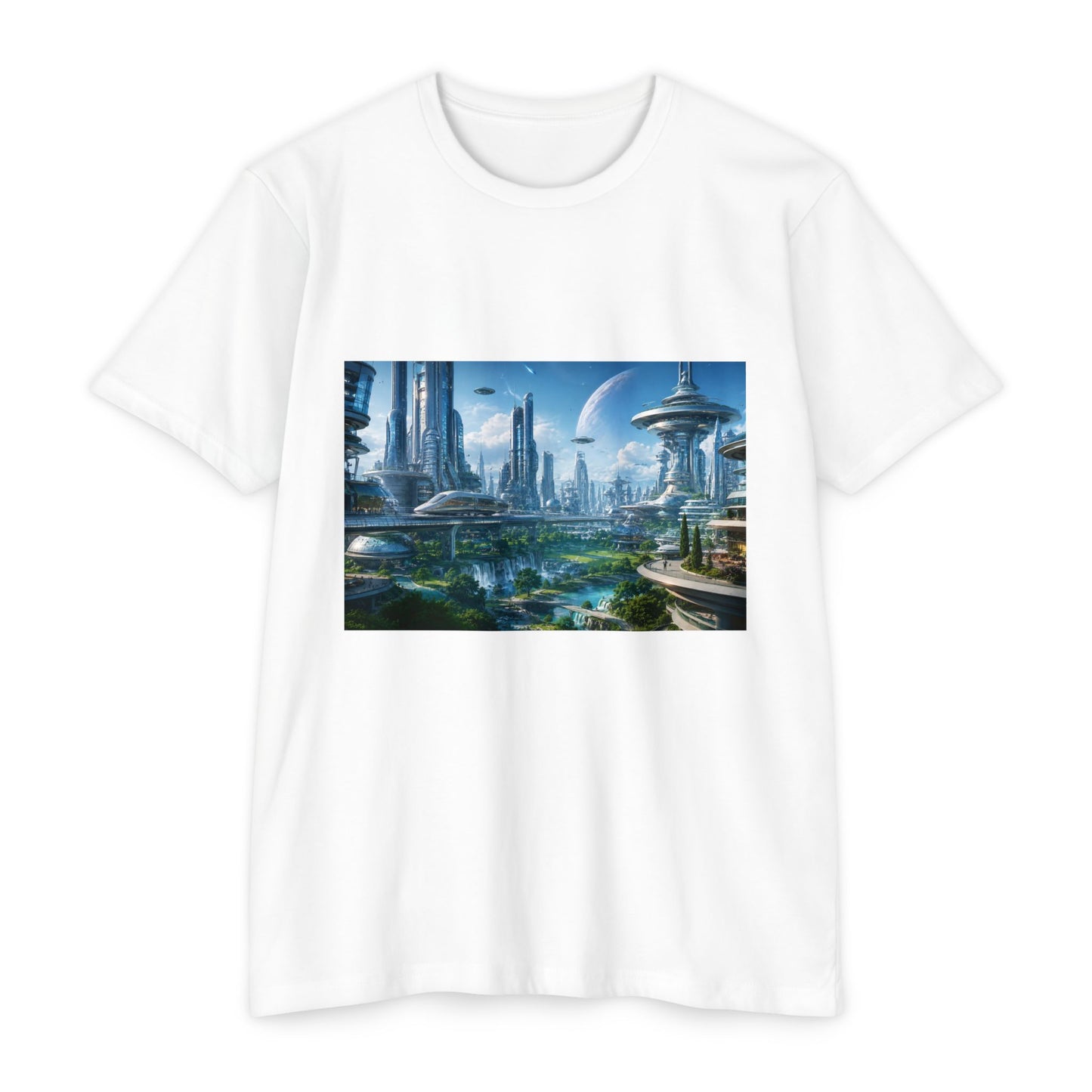 Futuristic Cityscape T-Shirt — Sci‑Fi Skyline Graphic Tee