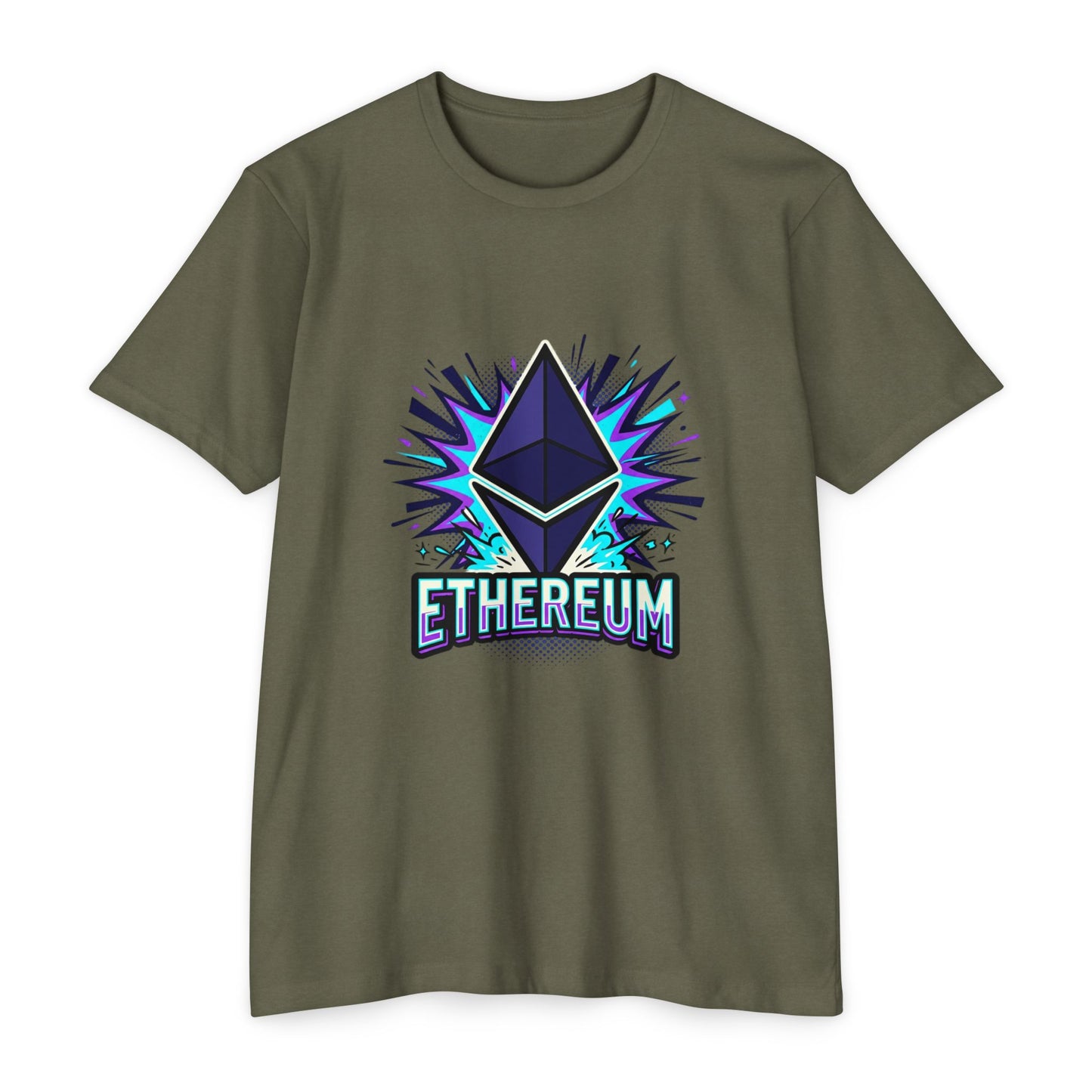 Ethereum Crypto Logo T-Shirt — Retro Neon Blockchain Tee