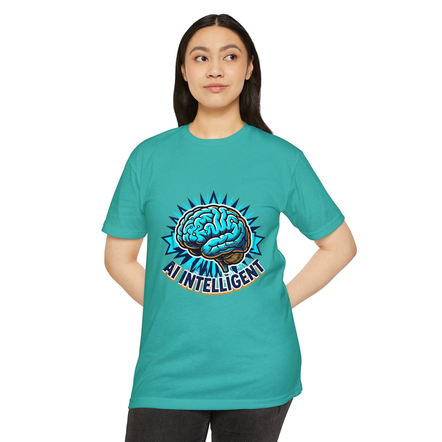 AI Intelligent Brain Graphic T-Shirt — Futuristic Tech Design for AI Enthusiasts