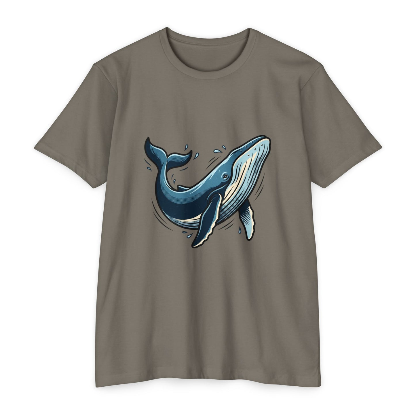 Whale Illustration T-Shirt — Retro Ocean Graphic Tee