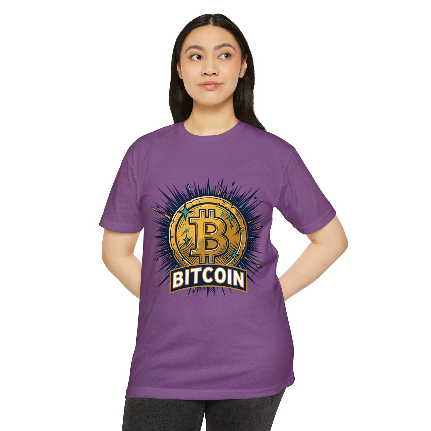 Camiseta gráfica de Bitcoin — Camiseta vintage de moneda criptográfica