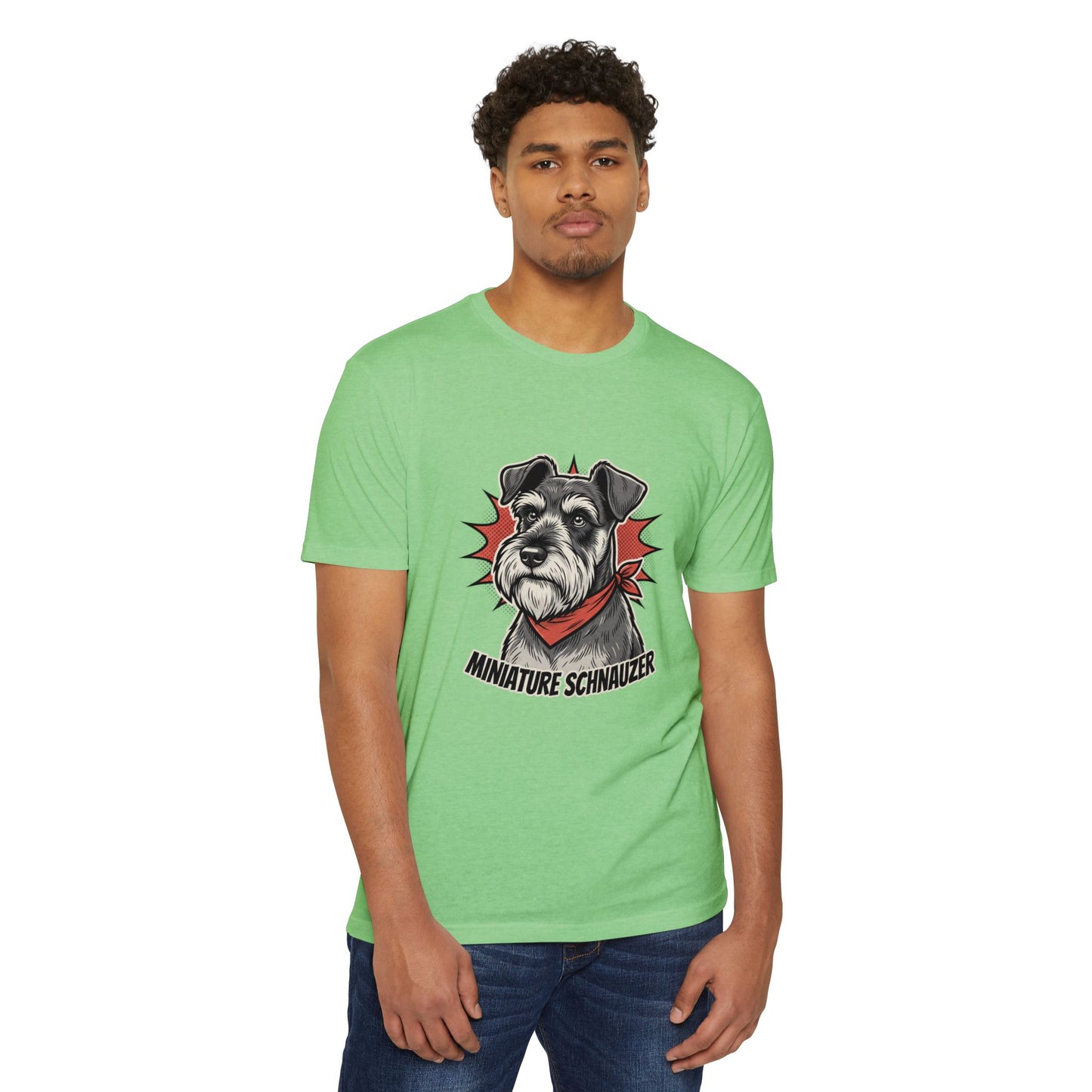 Miniature Schnauzer Portrait Retro Bandana T-Shirt