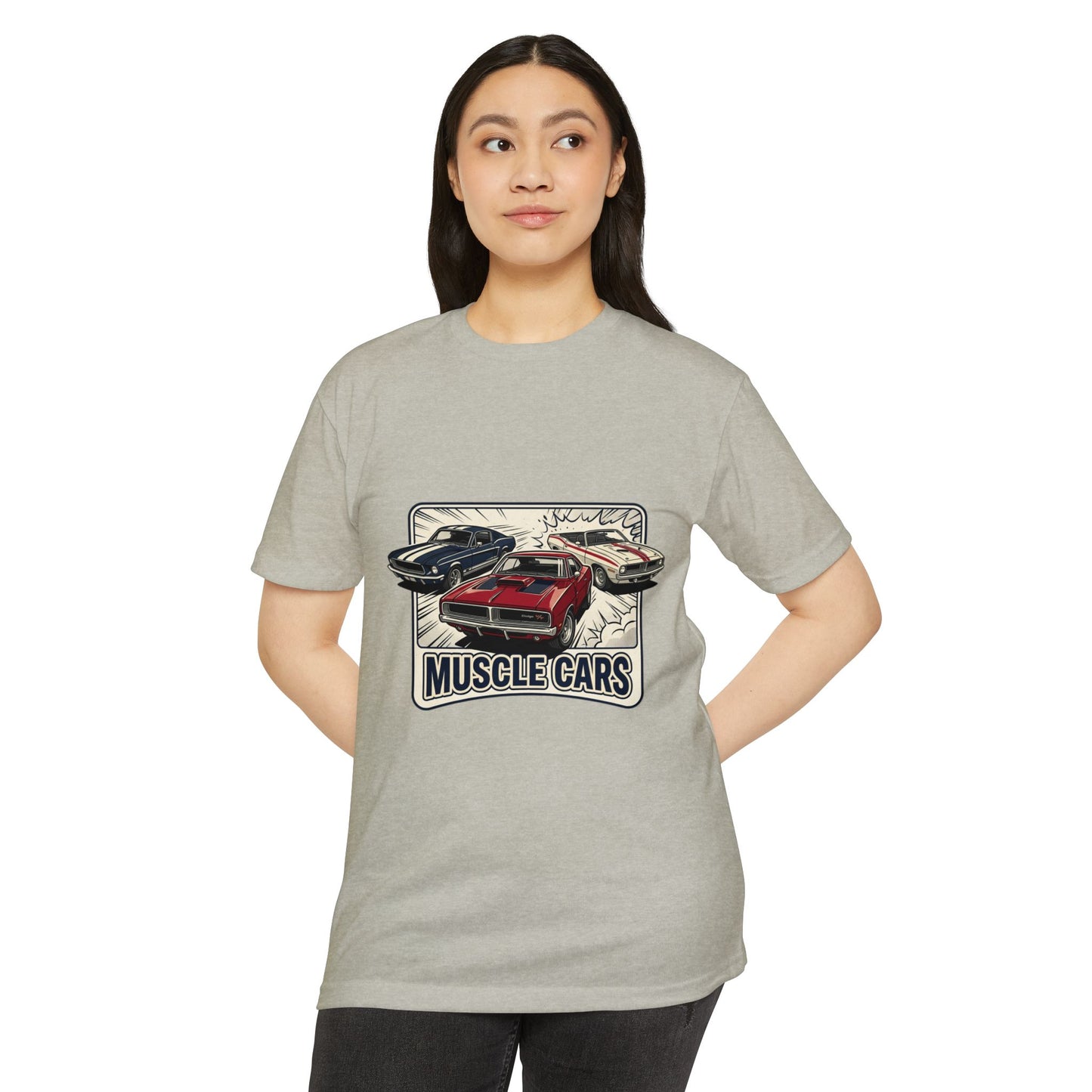 Retro Muscle Cars Graphic T-Shirt — Vintage Hot Rod Design