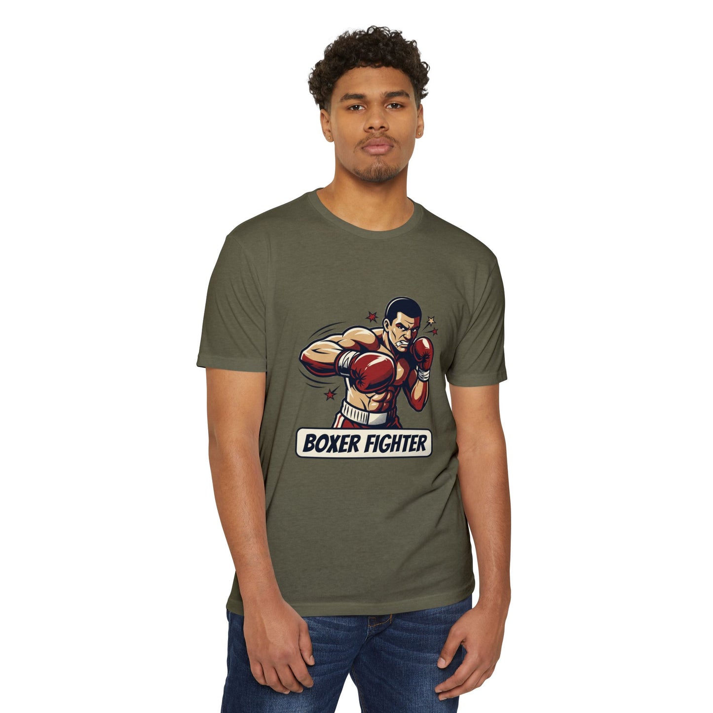 Boxer Fighter Vintage Boxing Graphic T-Shirt — Retro Gym Tee for Fans & Trainers