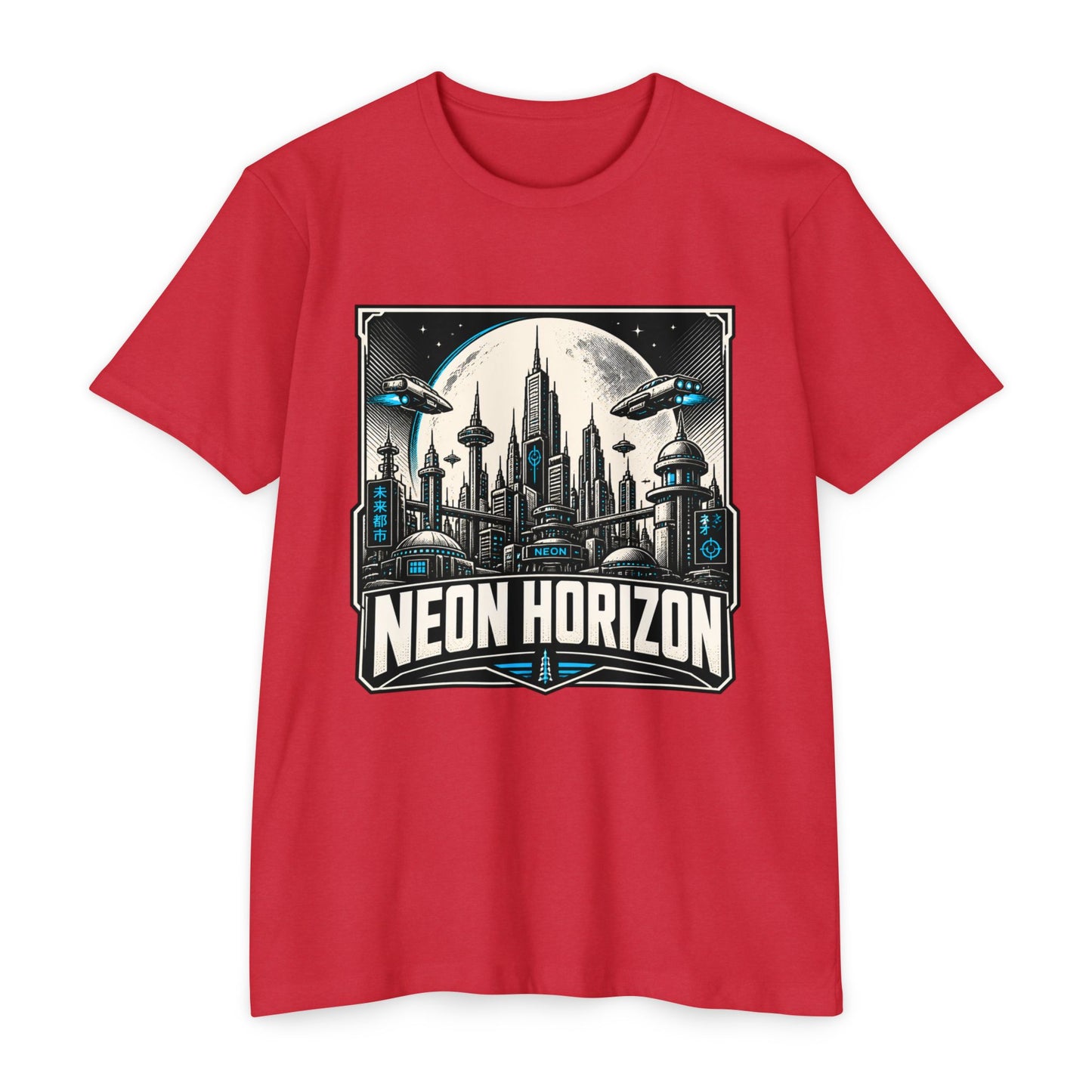 Neon Horizon Sci‑Fi T-Shirt