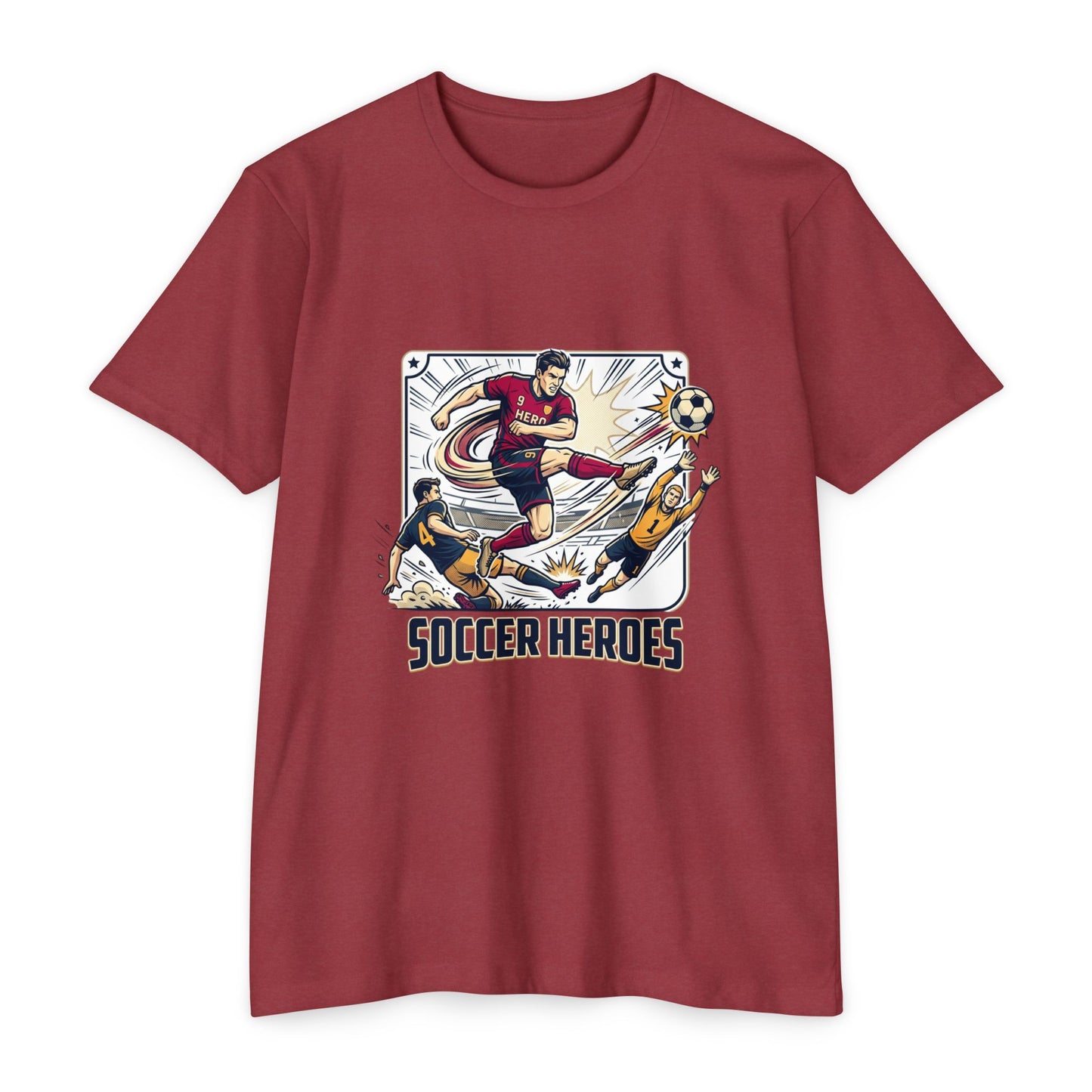 Soccer Heroes Graphic T-Shirt — Vintage Action Soccer Player Tee