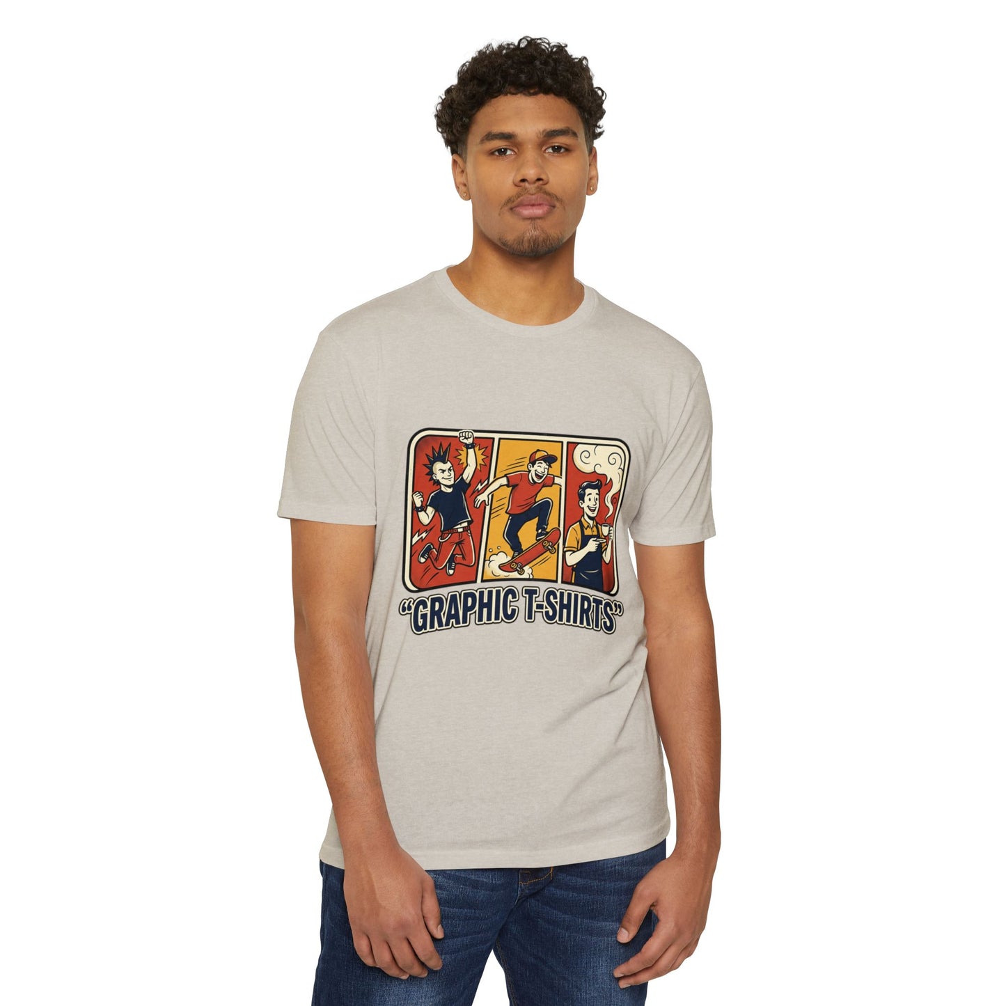 Retro Skateboard Graphic T-Shirt — Vintage Cartoon Skate Tee