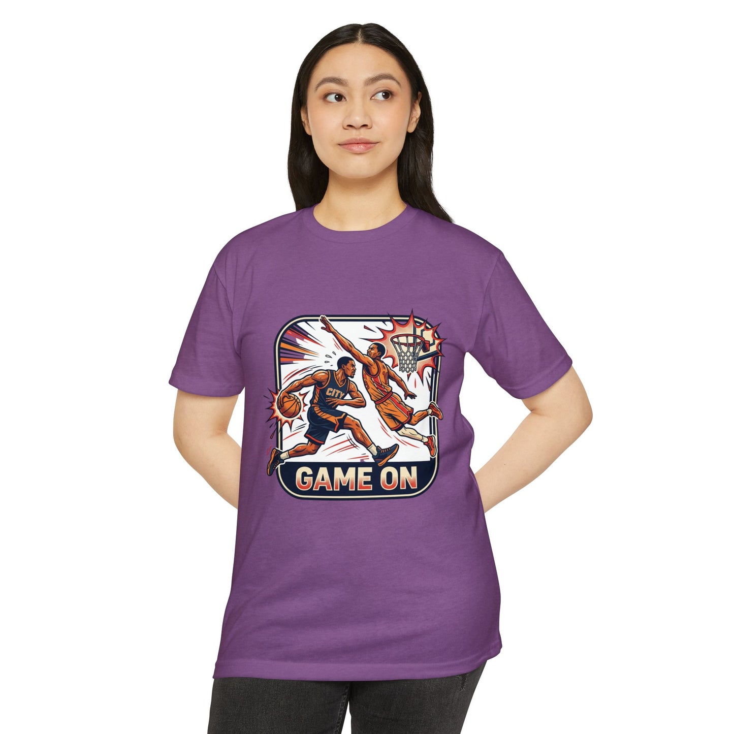 Basketball T-Shirt — Retro 'Game On' Dunk Design