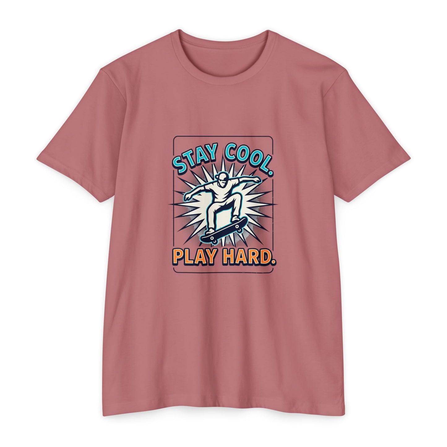 Stay Cool Play Hard Skateboard T-Shirt