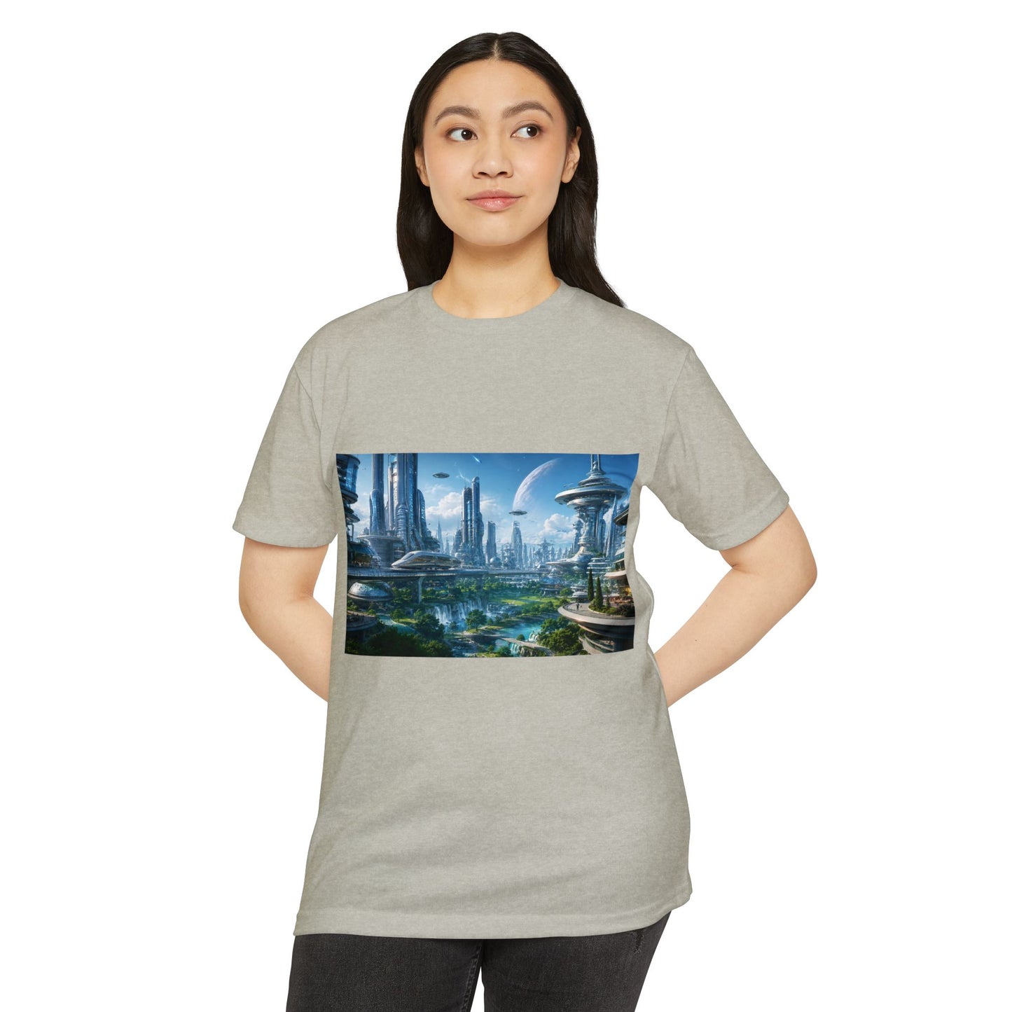 Futuristic Cityscape Sci‑Fi Skyline T-Shirt