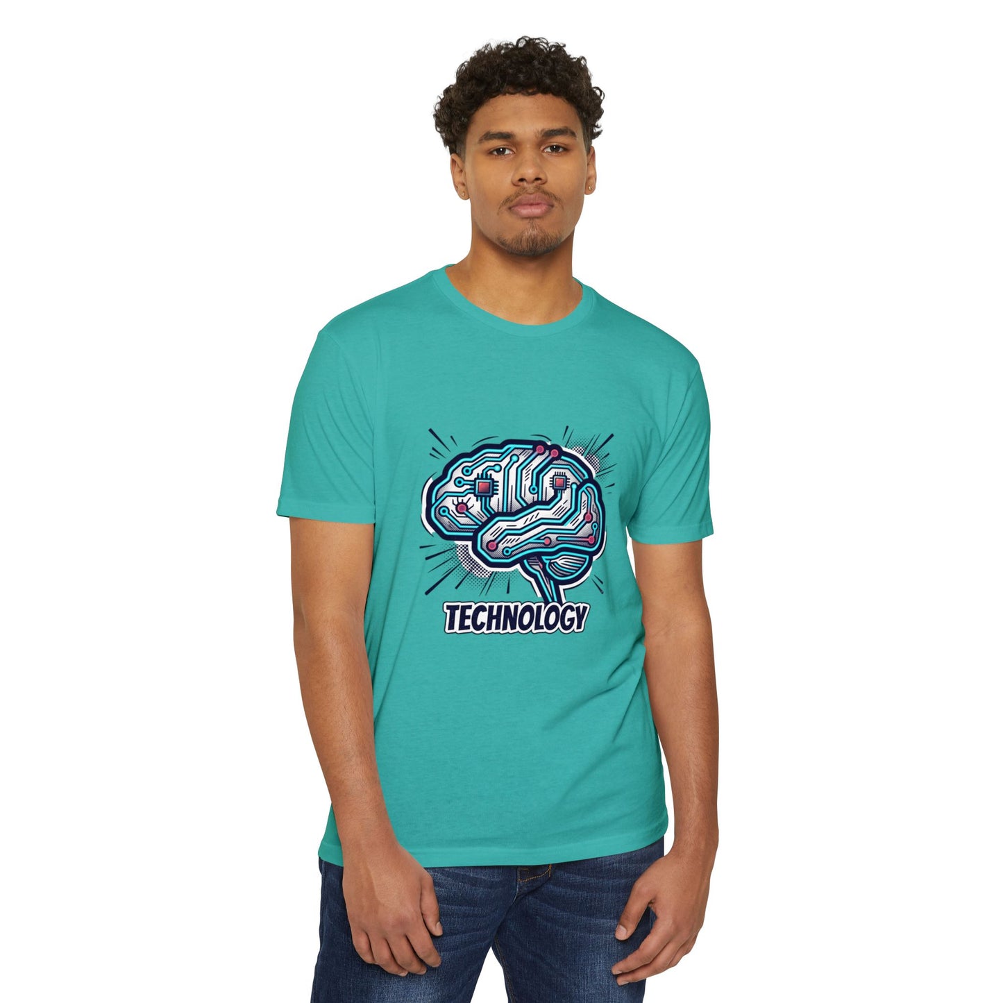Tech Circuit Brain T-Shirt — Technology Graphic Tee