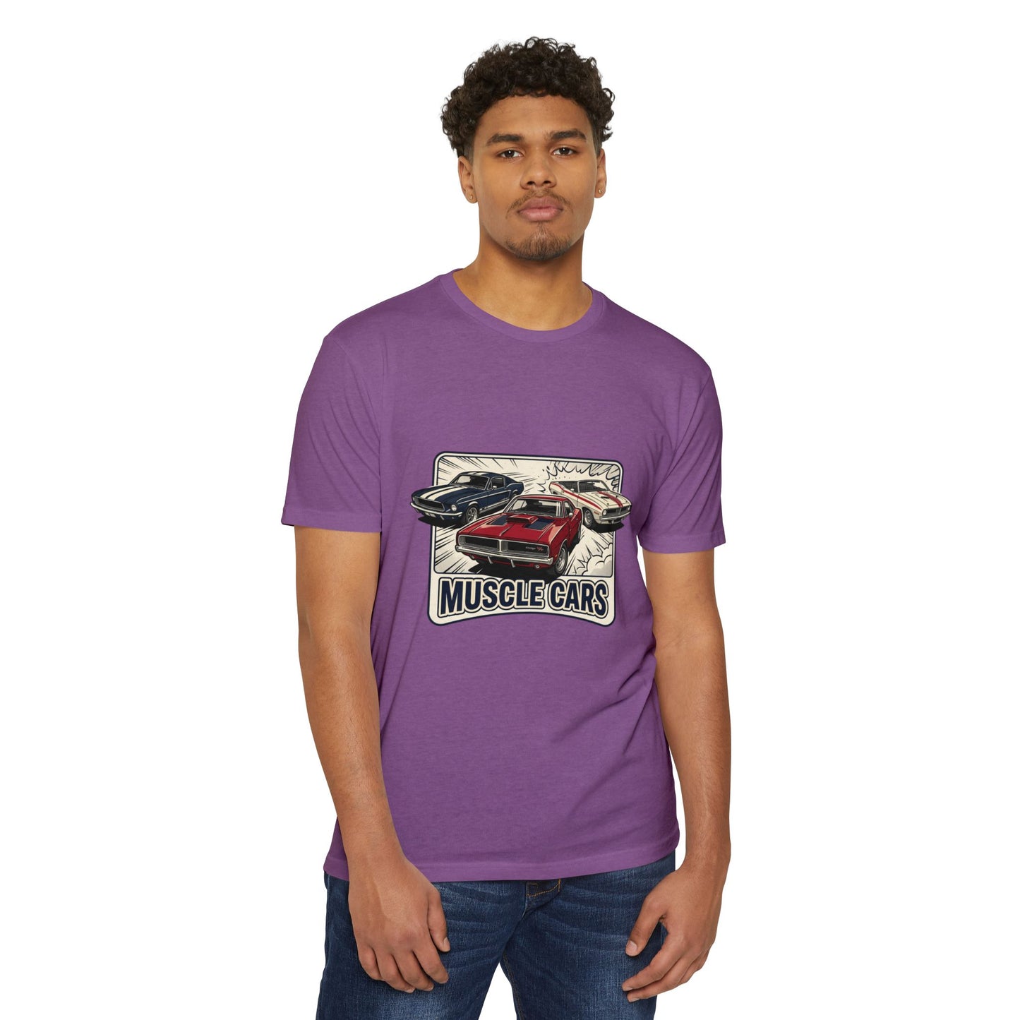 Retro Muscle Cars Graphic T-Shirt — Vintage Hot Rod Design