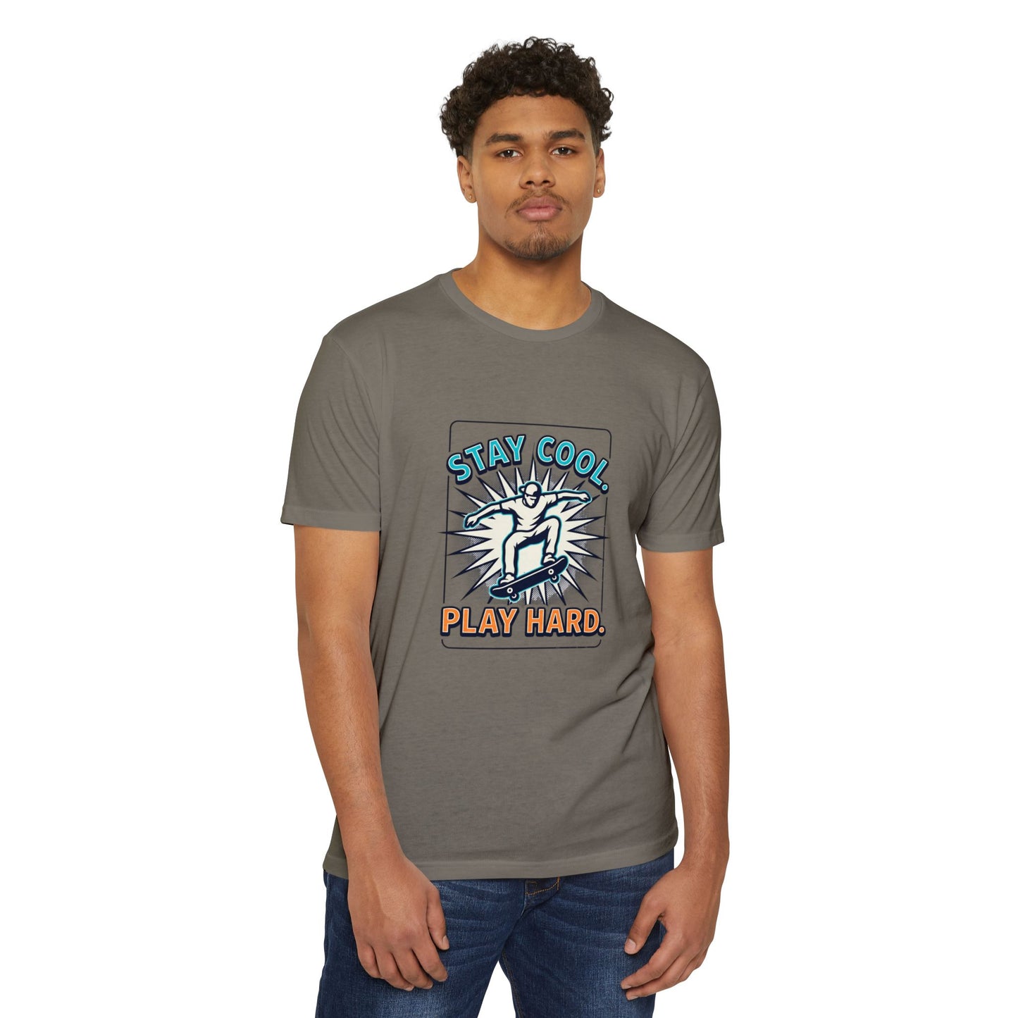 Stay Cool Play Hard Skateboard T-Shirt