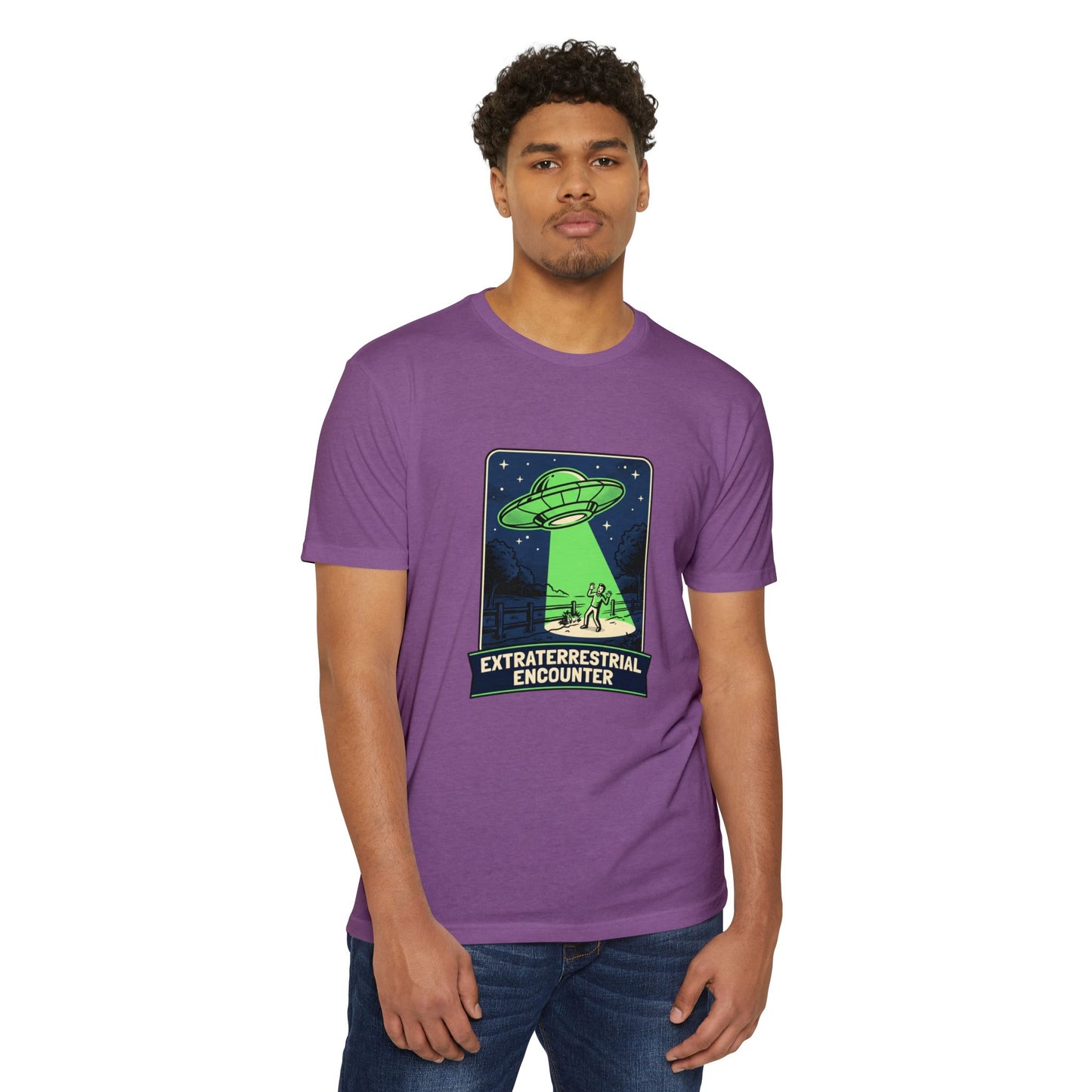 Alien Abduction T-Shirt — “Extraterrestrial Encounter” Vintage UFO Graphic
