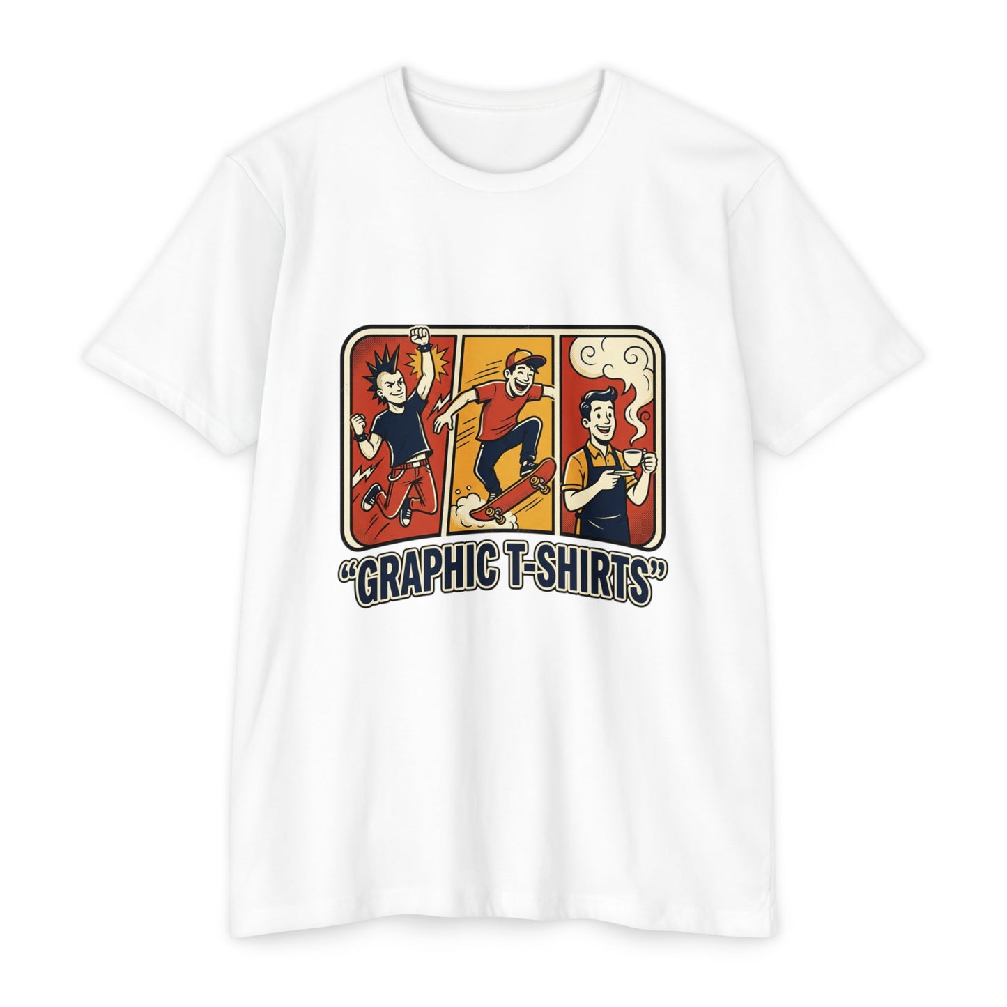 Retro Skateboard Graphic T-Shirt — Vintage Cartoon Skate Tee