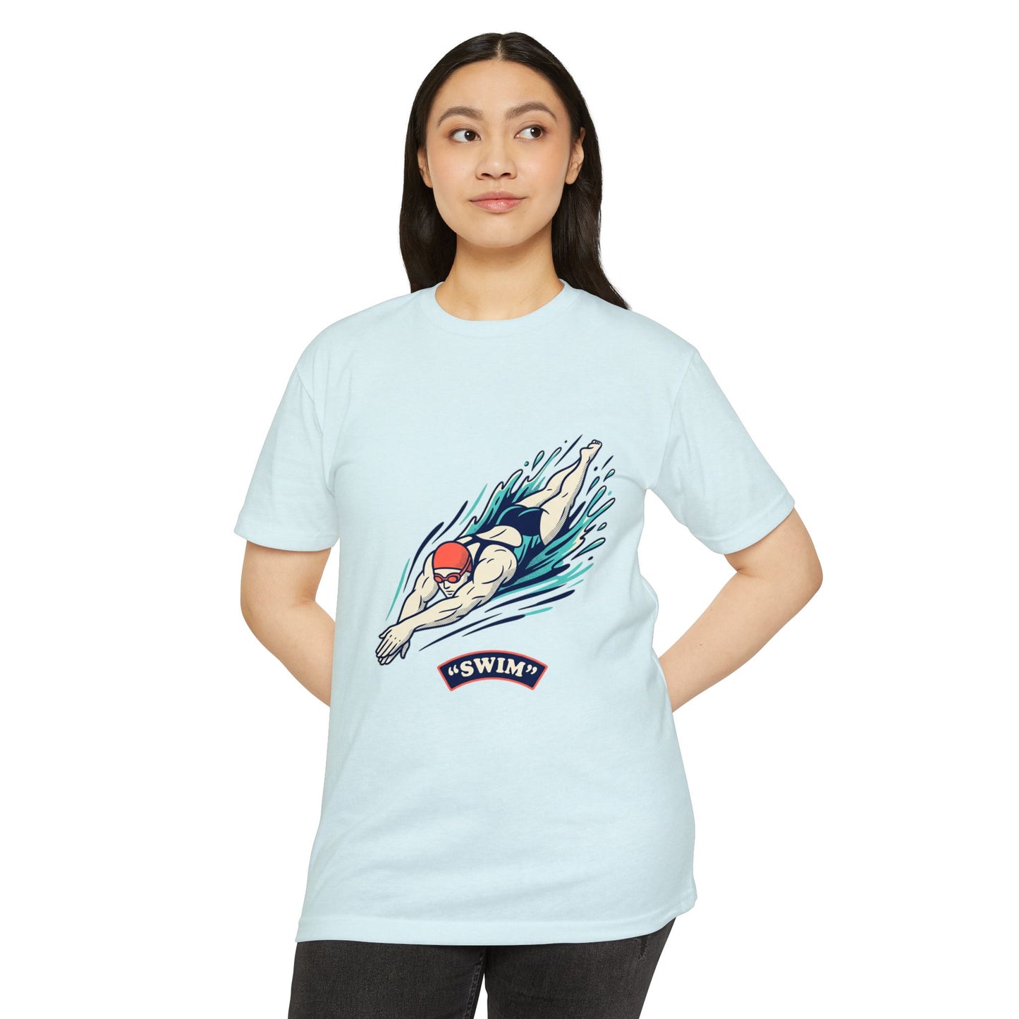 Swimmer Dive T-Shirt — "Swim" Graphic Athletic Tee