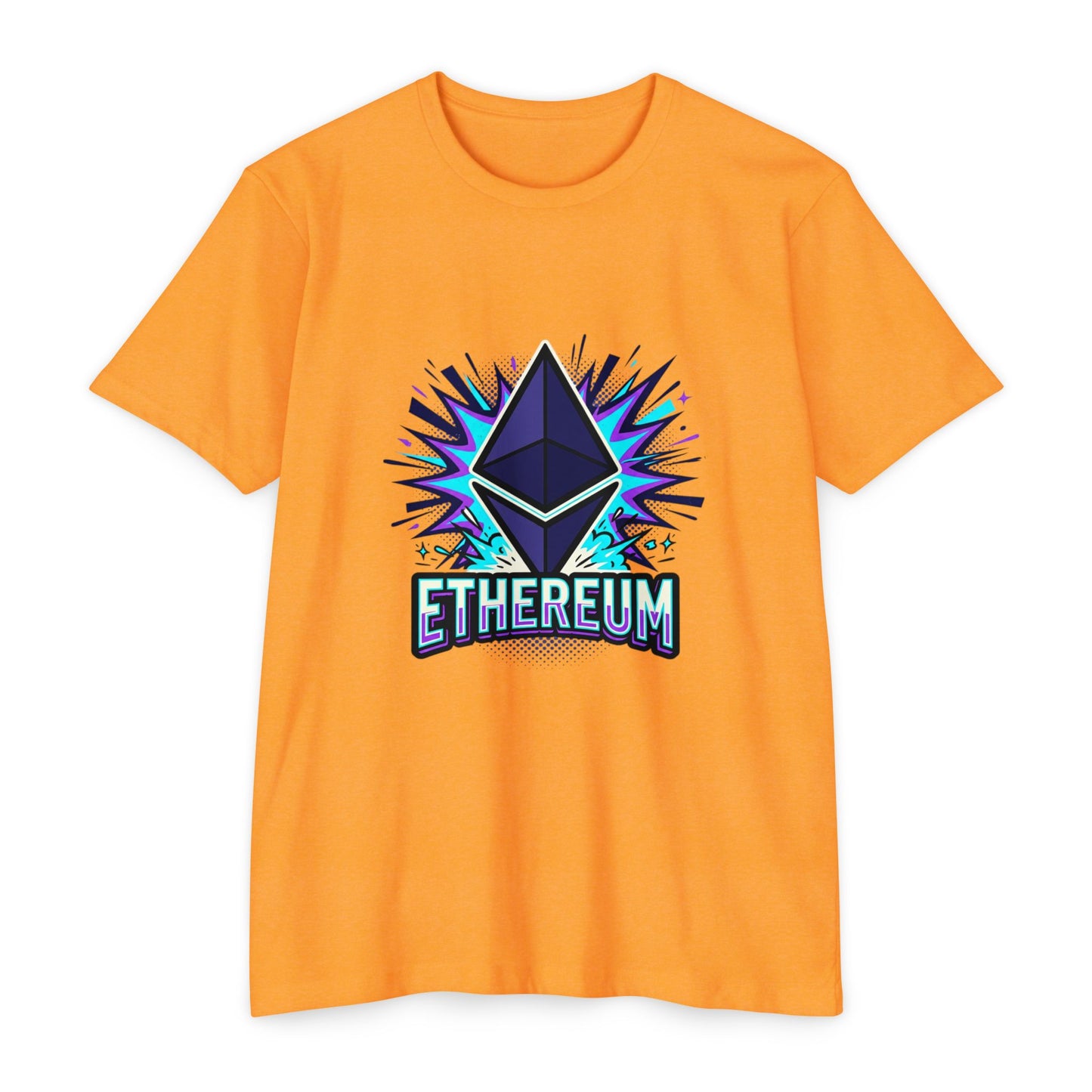 Ethereum Crypto Logo T-Shirt — Retro Neon Blockchain Tee