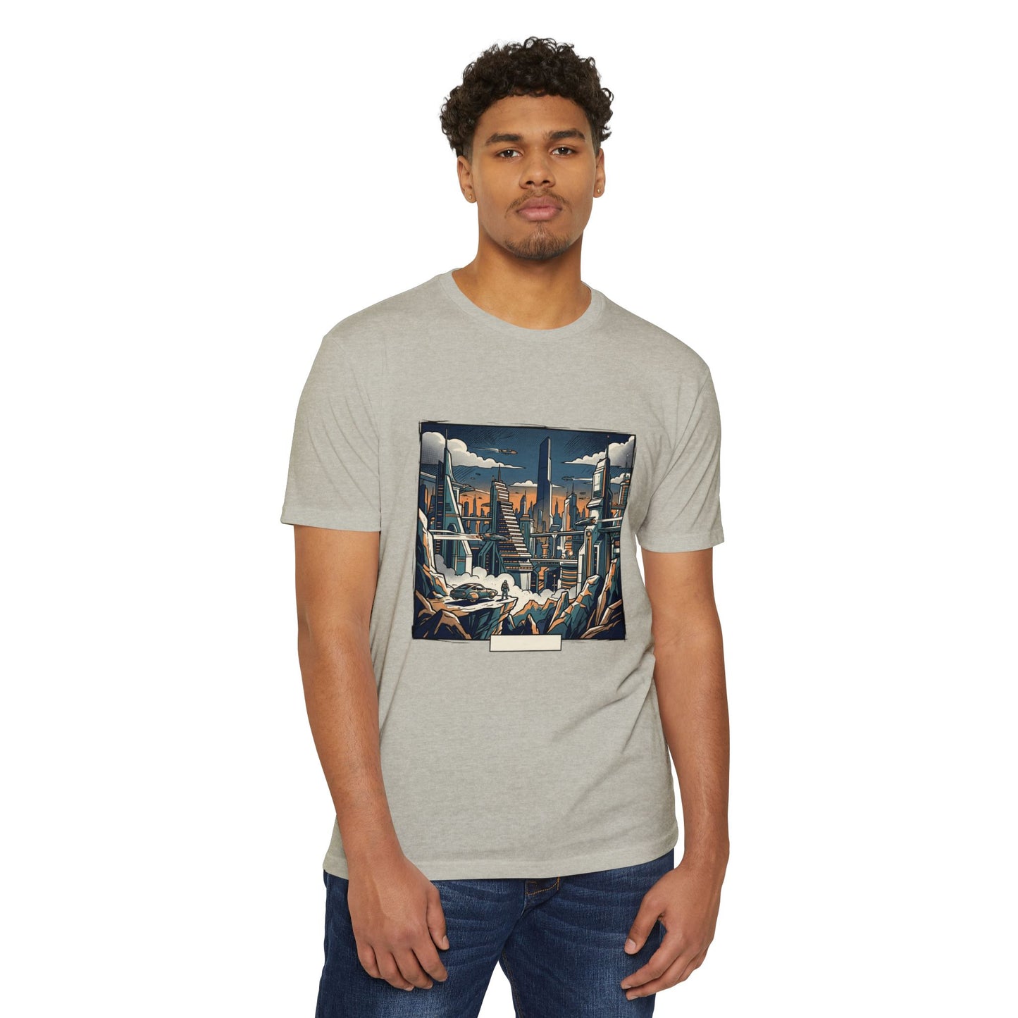 Futuristic Cityscape Retro Sci‑Fi T-Shirt — Retro Sci‑Fi Landscape Tee
