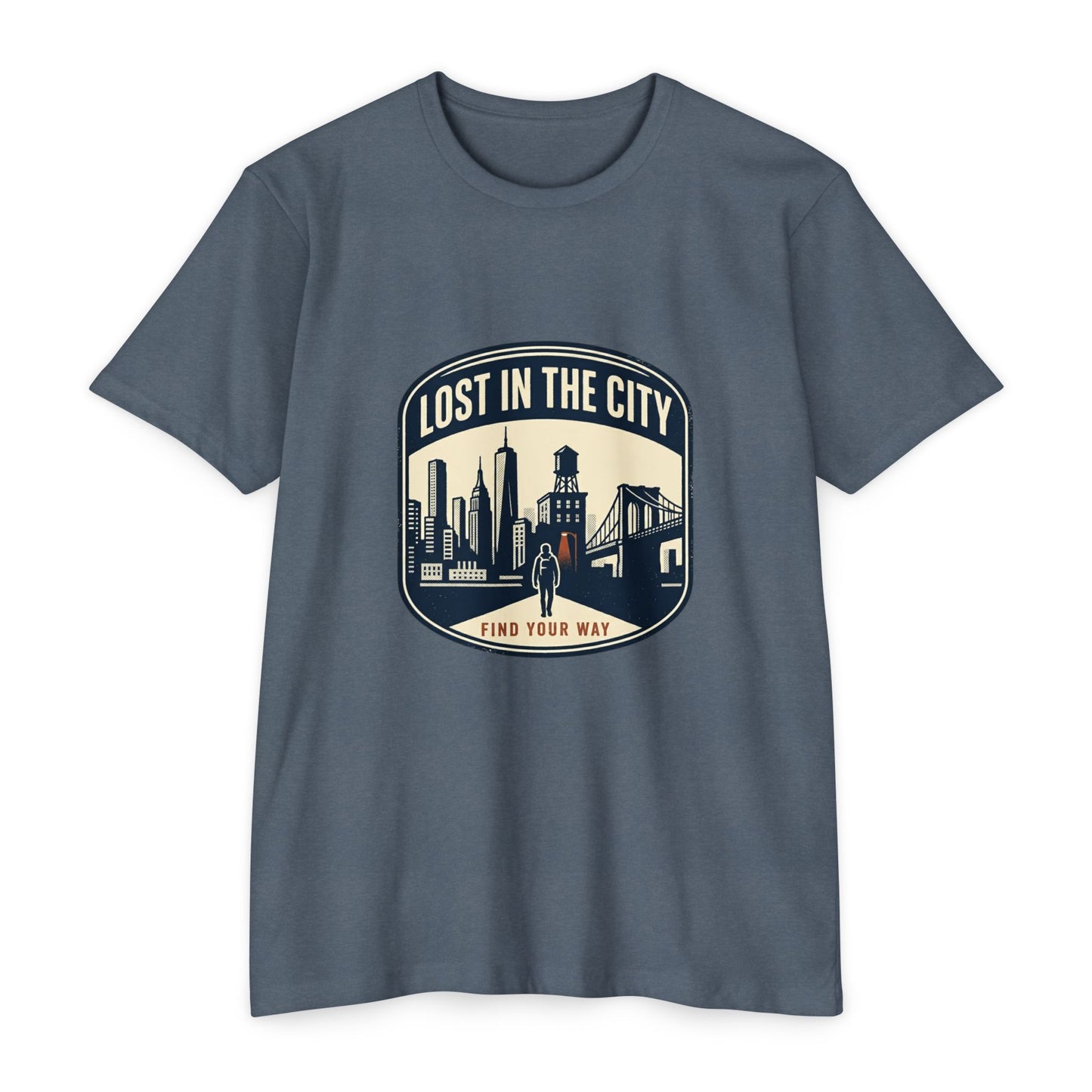 Find Your Way Vintage Urban Skyline T-Shirt