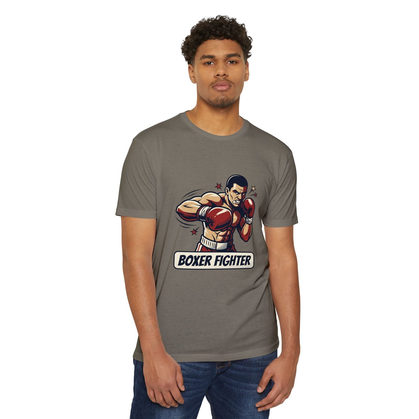 Boxer Fighter Vintage Boxing Graphic T-Shirt — Retro Gym Tee for Fans & Trainers