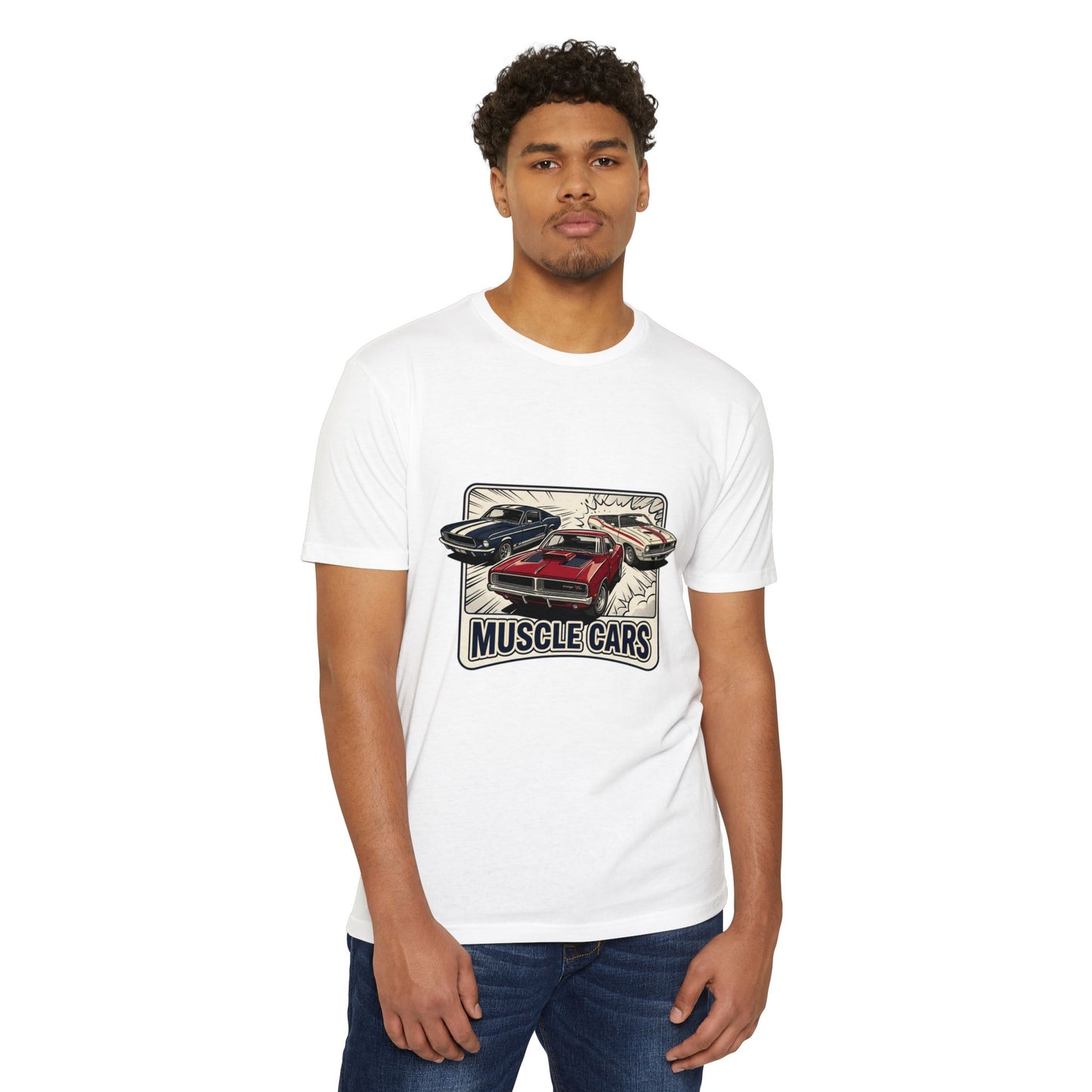 Retro Muscle Cars Graphic T-Shirt — Vintage Hot Rod Design