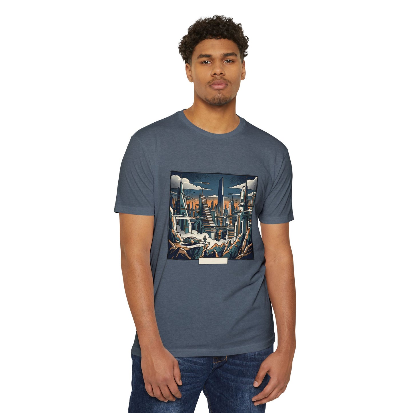 Futuristic Cityscape Retro Sci‑Fi T-Shirt — Retro Sci‑Fi Landscape Tee
