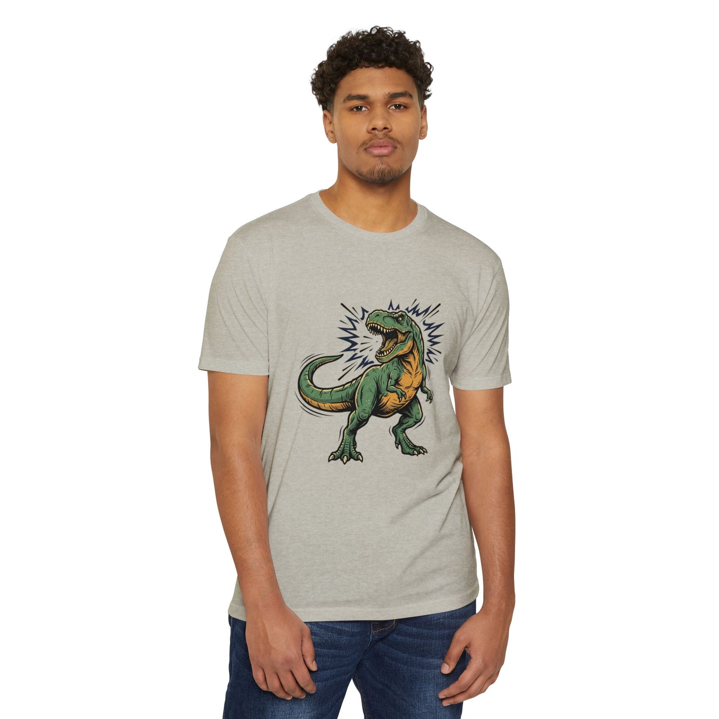 Camiseta — Camiseta retro con ilustración de T-Rex rugiendo