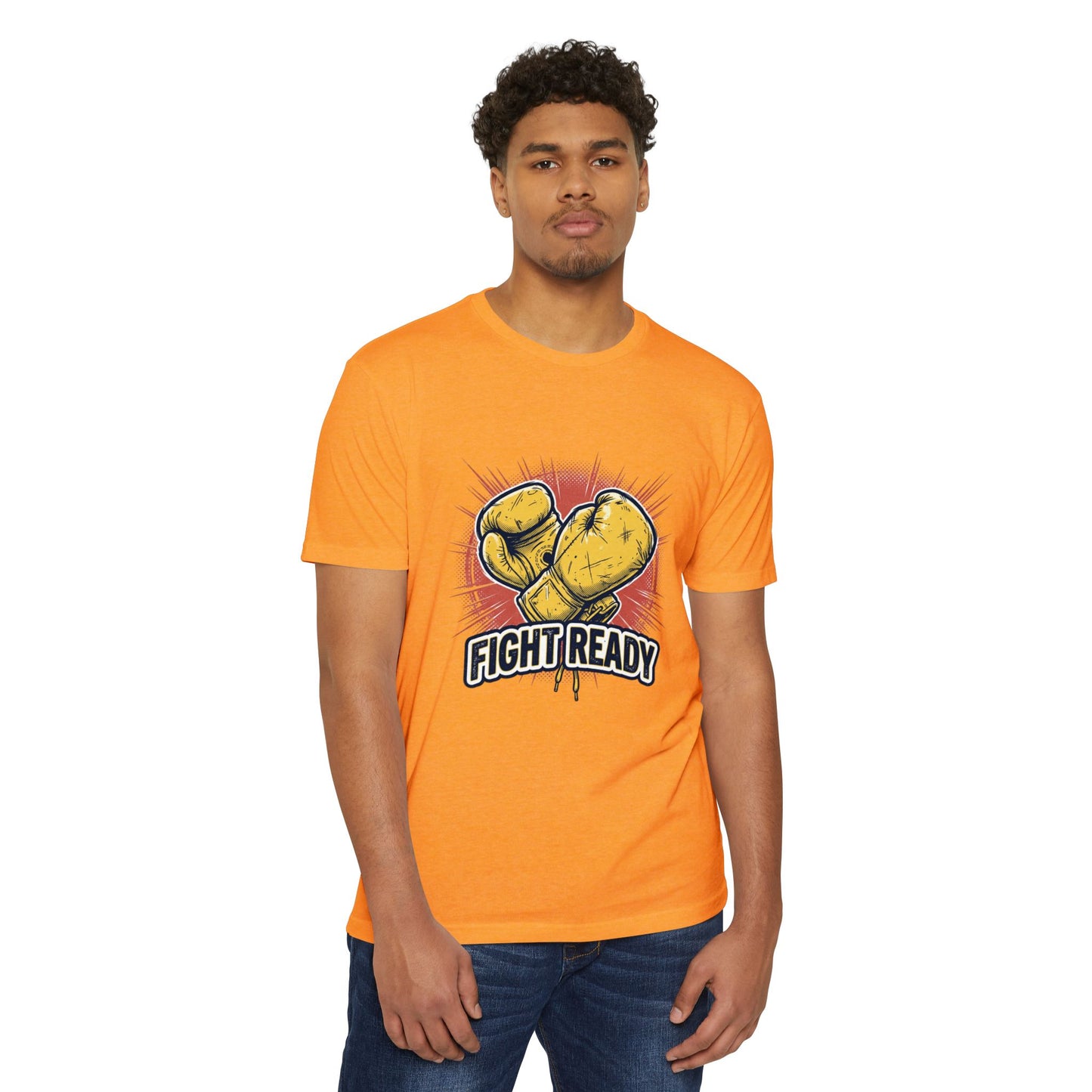 Fight Ready Boxing T-Shirt — Vintage Yellow Gloves Graphic Tee