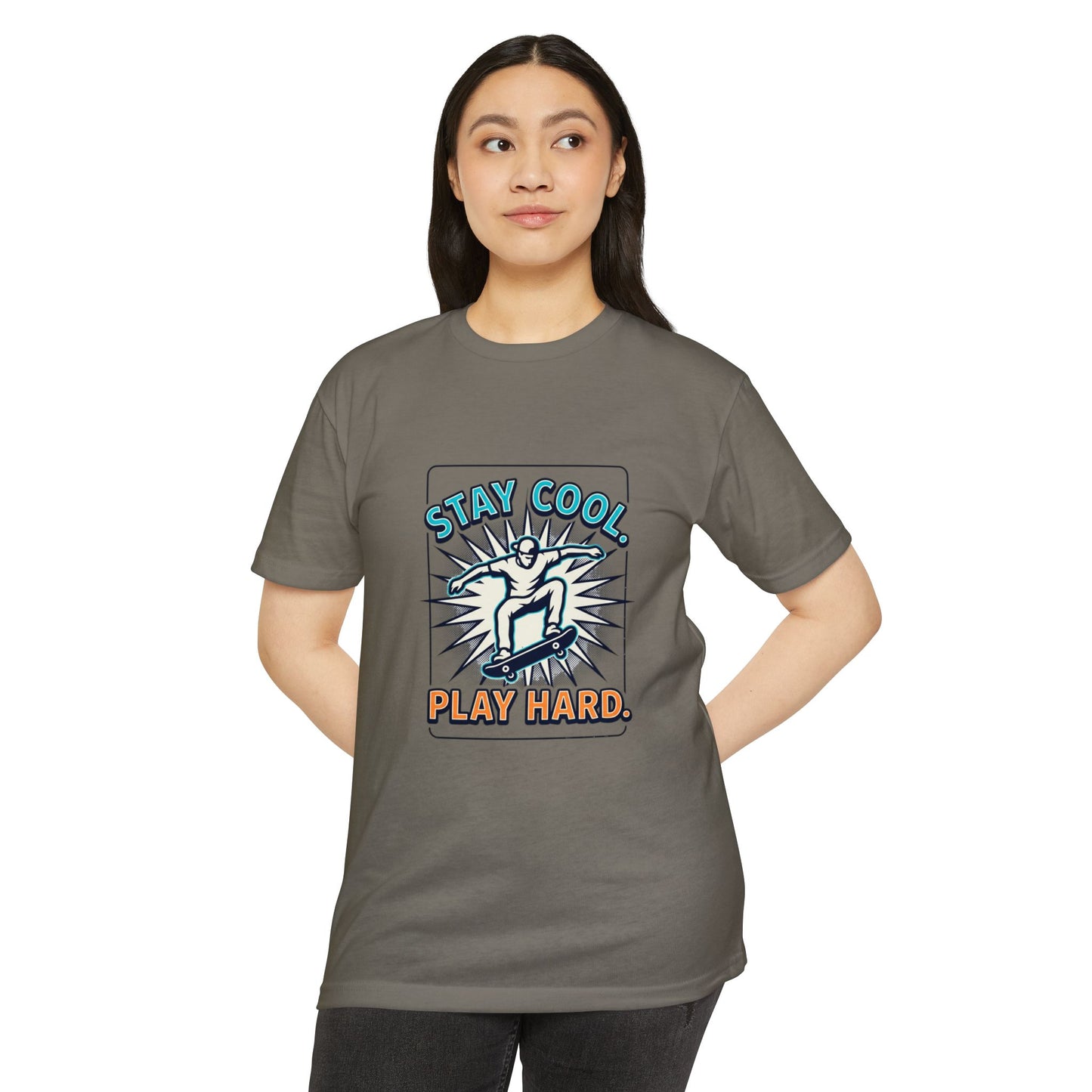 Stay Cool Play Hard Skateboard T-Shirt