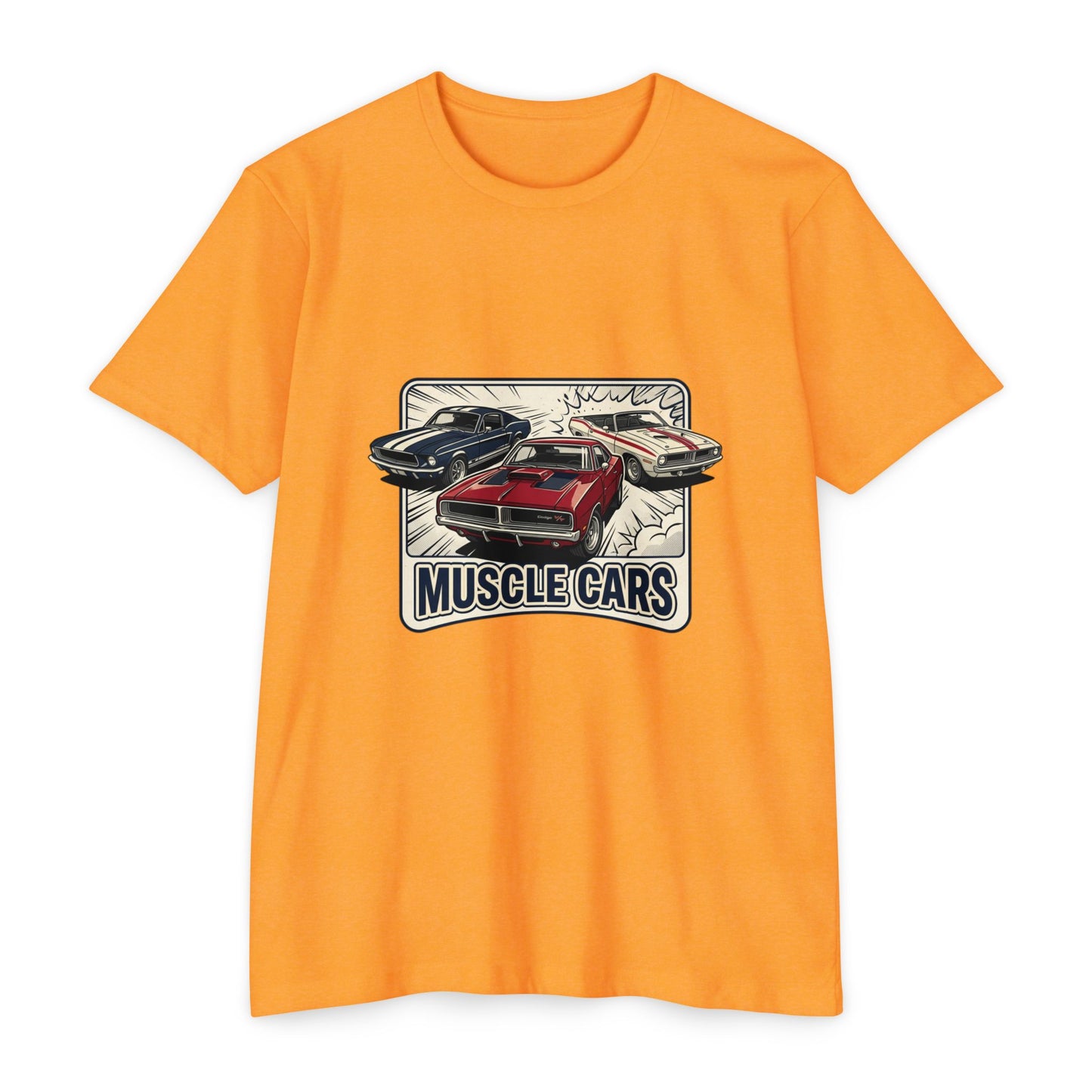 Retro Muscle Cars Graphic T-Shirt — Vintage Hot Rod Design