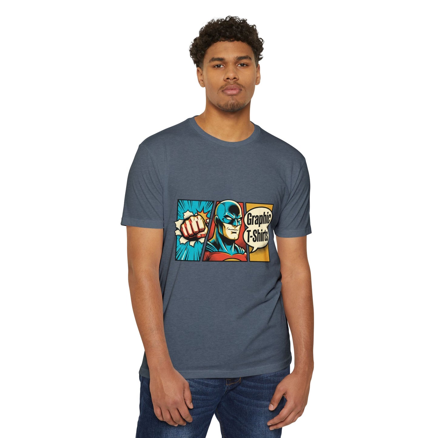 Retro Comic Superhero T-Shirt — Pop Art Graphic Tee