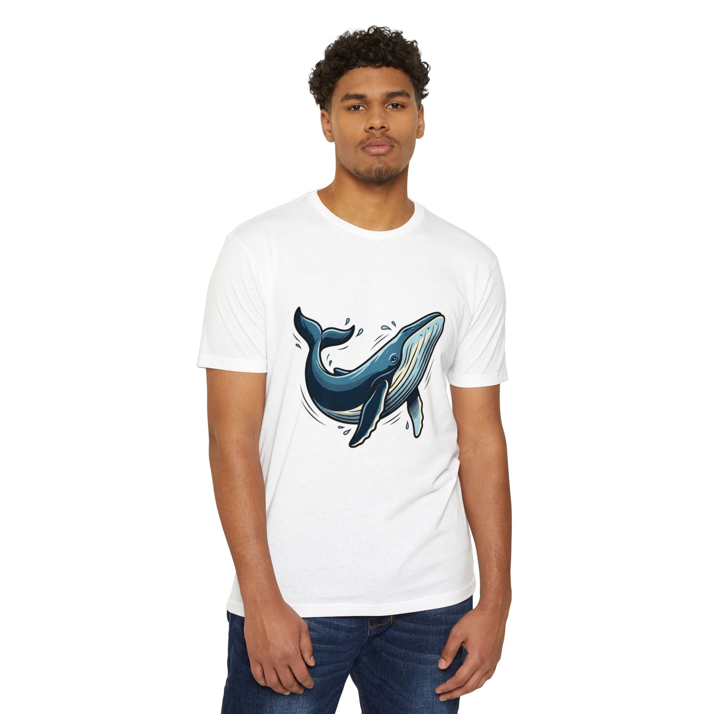 Whale Illustration T-Shirt — Retro Ocean Graphic Tee