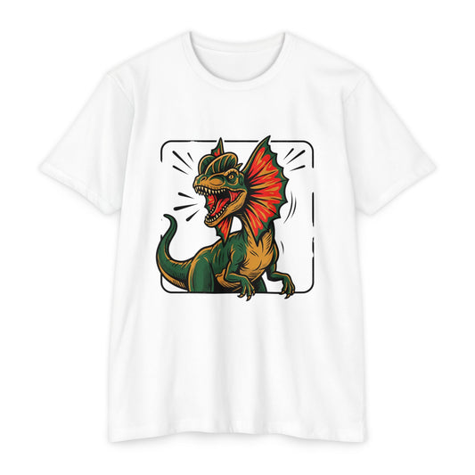 Frilled Lizard Dino Tee — Colorful Frill Graphic T-Shirt